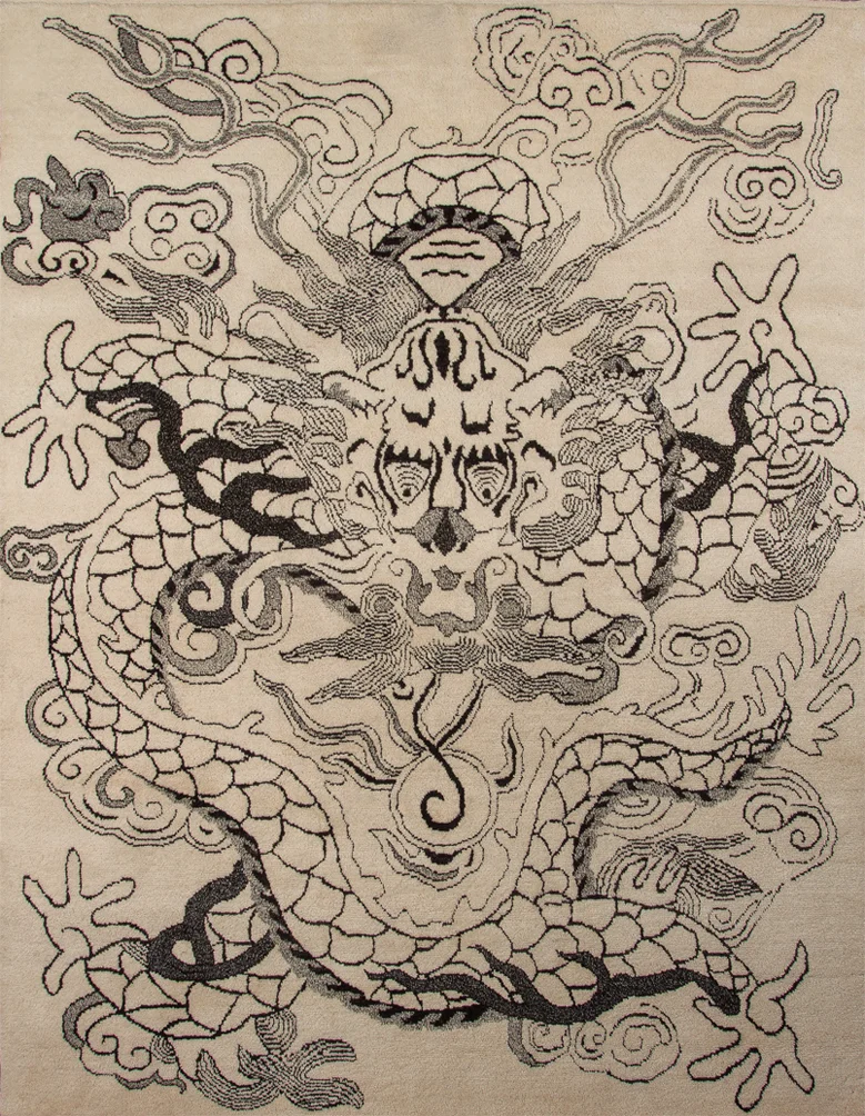 Asian Dragon Area Rug MR800