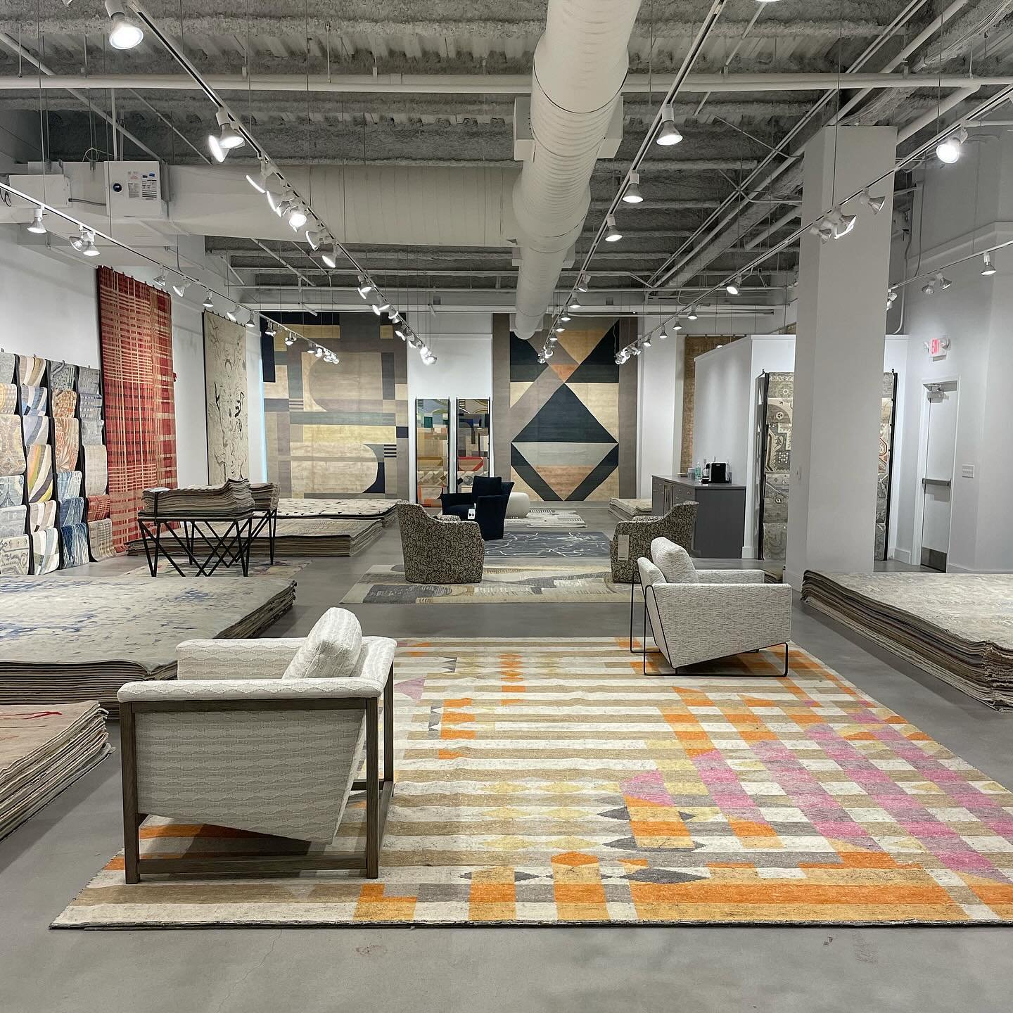 @hpmkt is officially here! We are offering a comprehensive breadth of designs that range from traditional to modern designs. All of our rugs are hand-knotted and available in standard and custom sizes. We look forward to seeing everyone in our showro