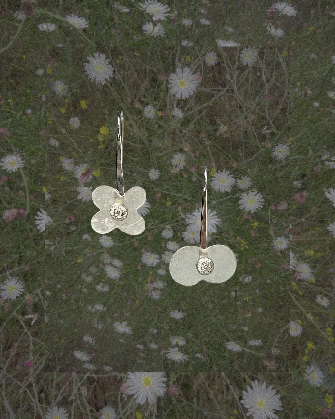 Silver CZ Capis Shape Earrings