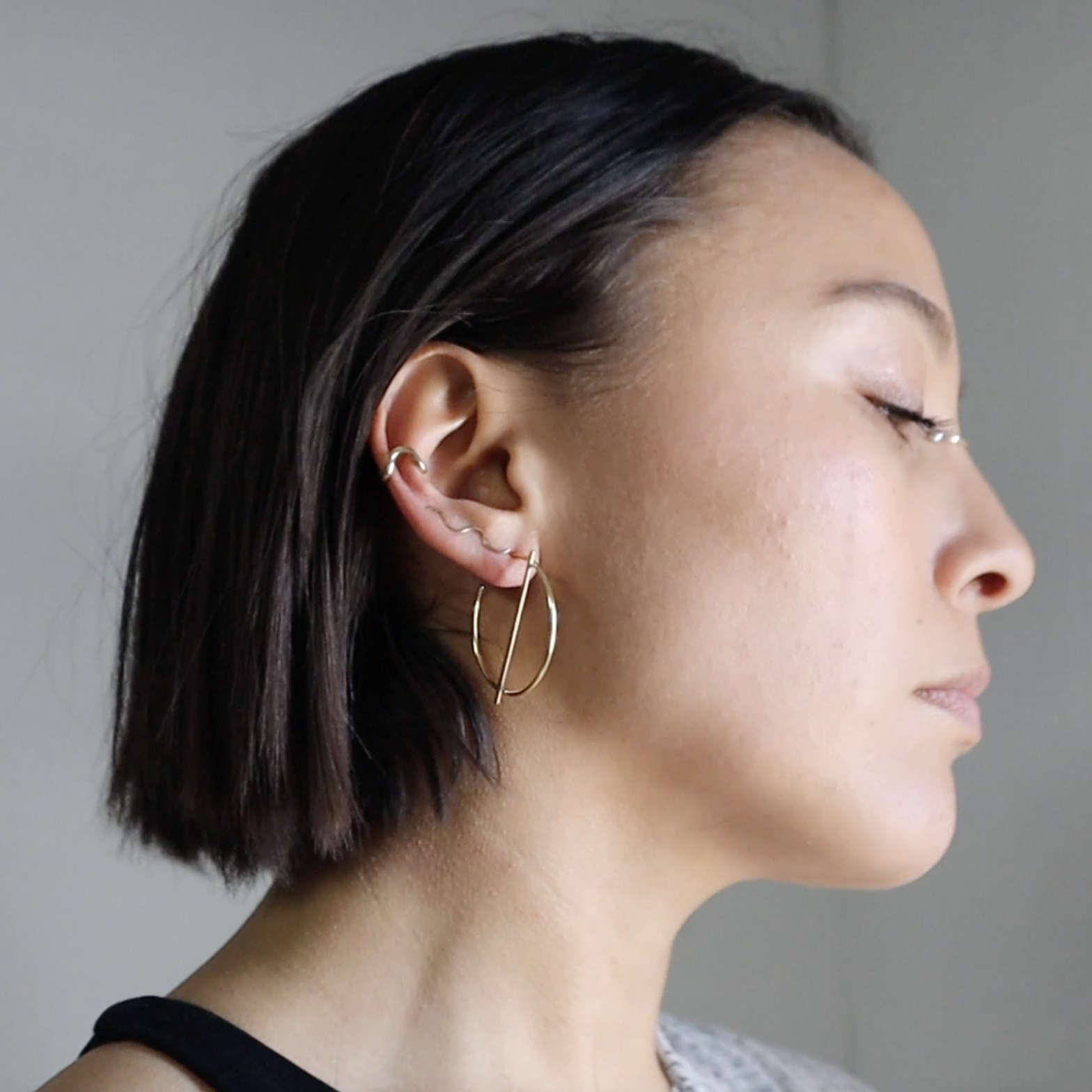 double piercing hoop earring ideas｜TikTok Search