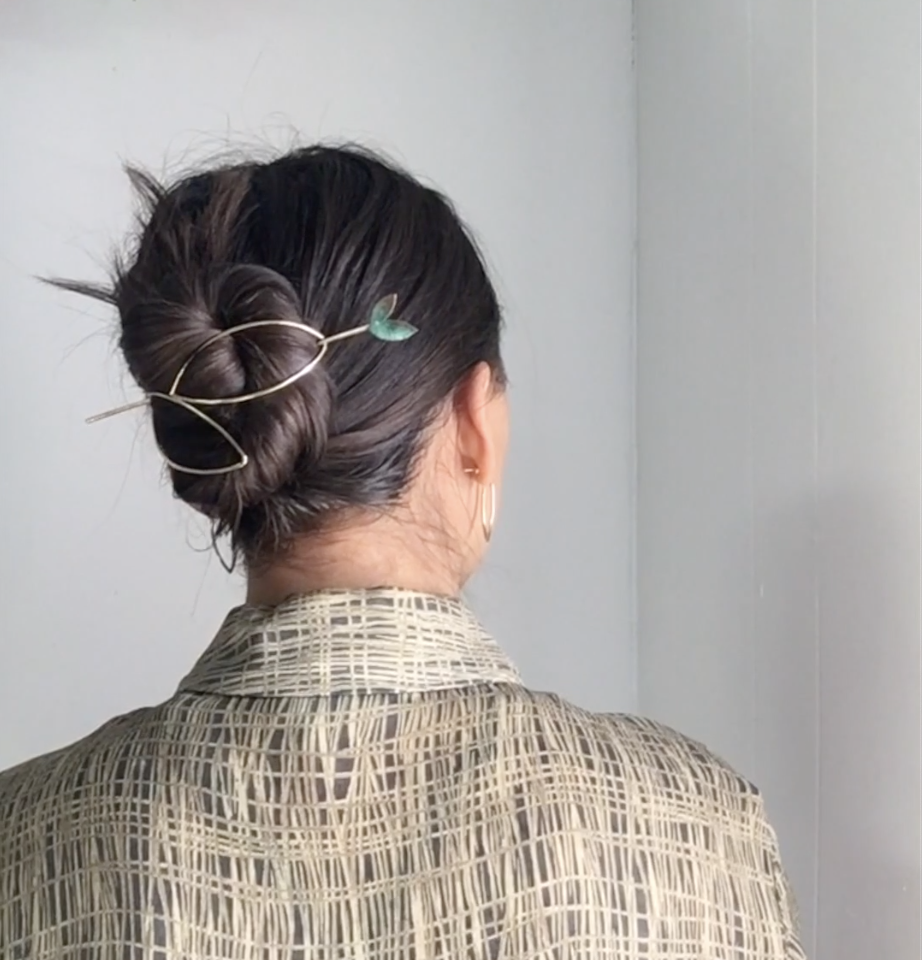 Super Easy Up Do with a Poke Pin Style Hair Pin — Sophie Kissin Jewelry