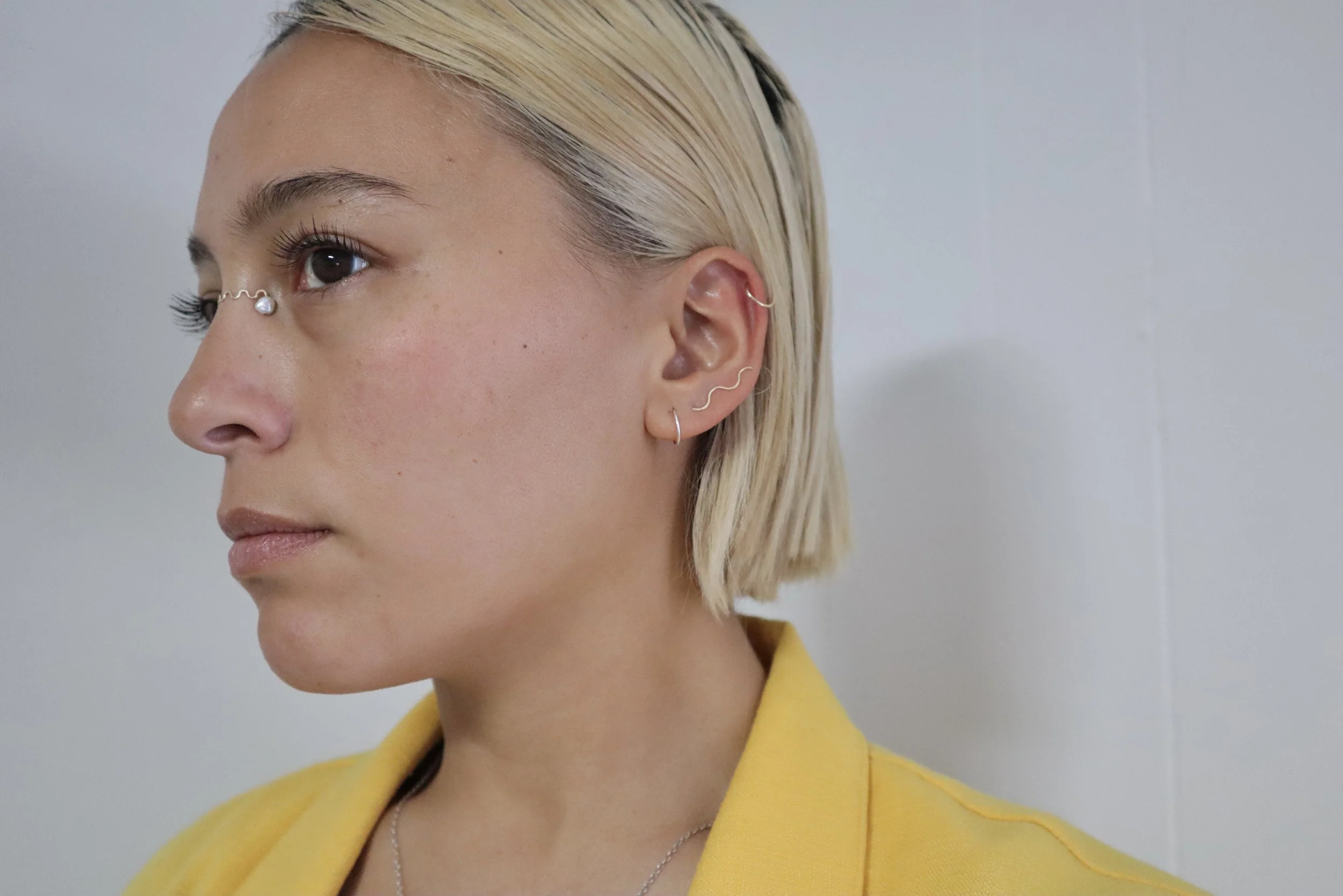 cartilage hoop and huggie lobe hoop with squiggle climber.JPG