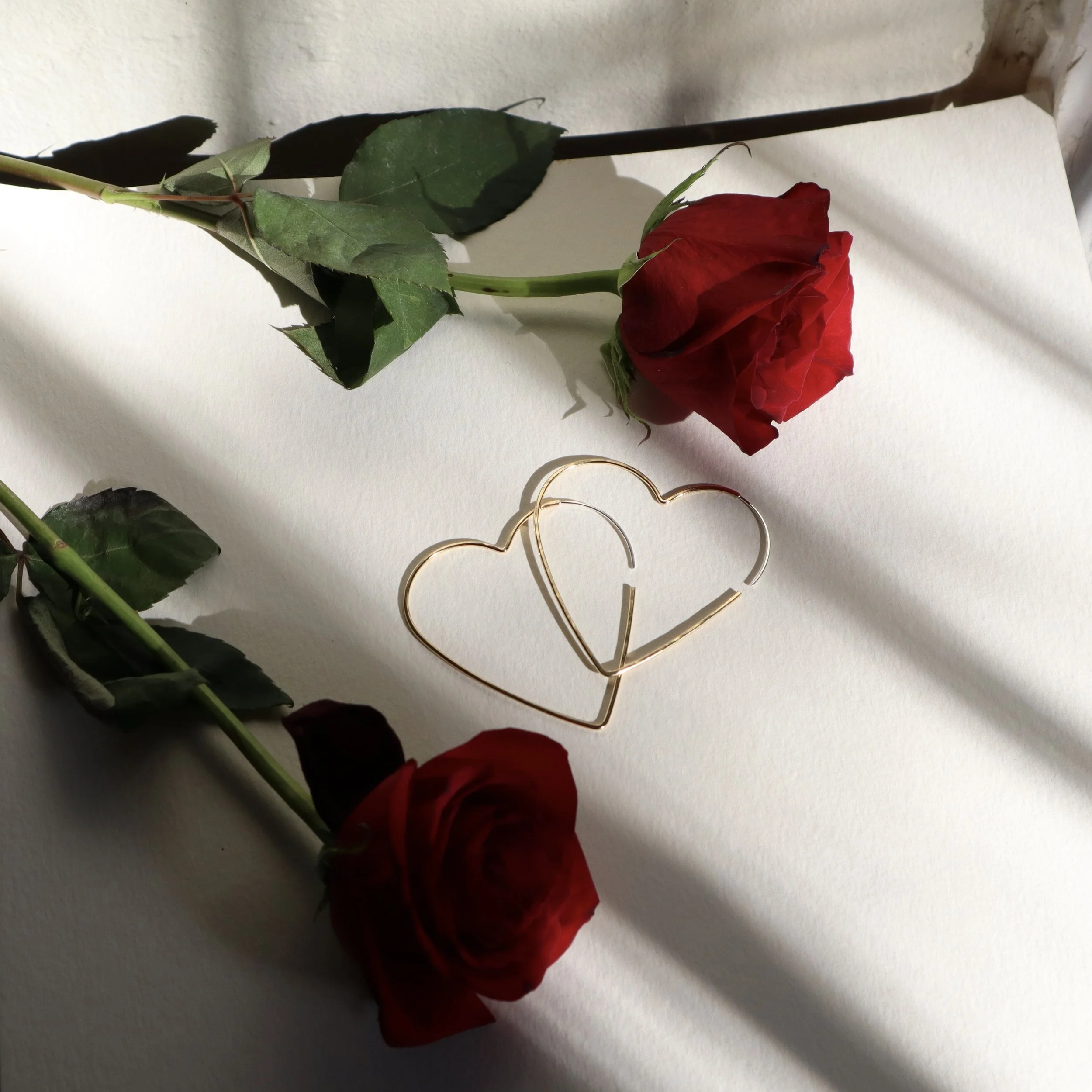 gold brass big heart hoops by Sophie Kissin Jewelry.JPG