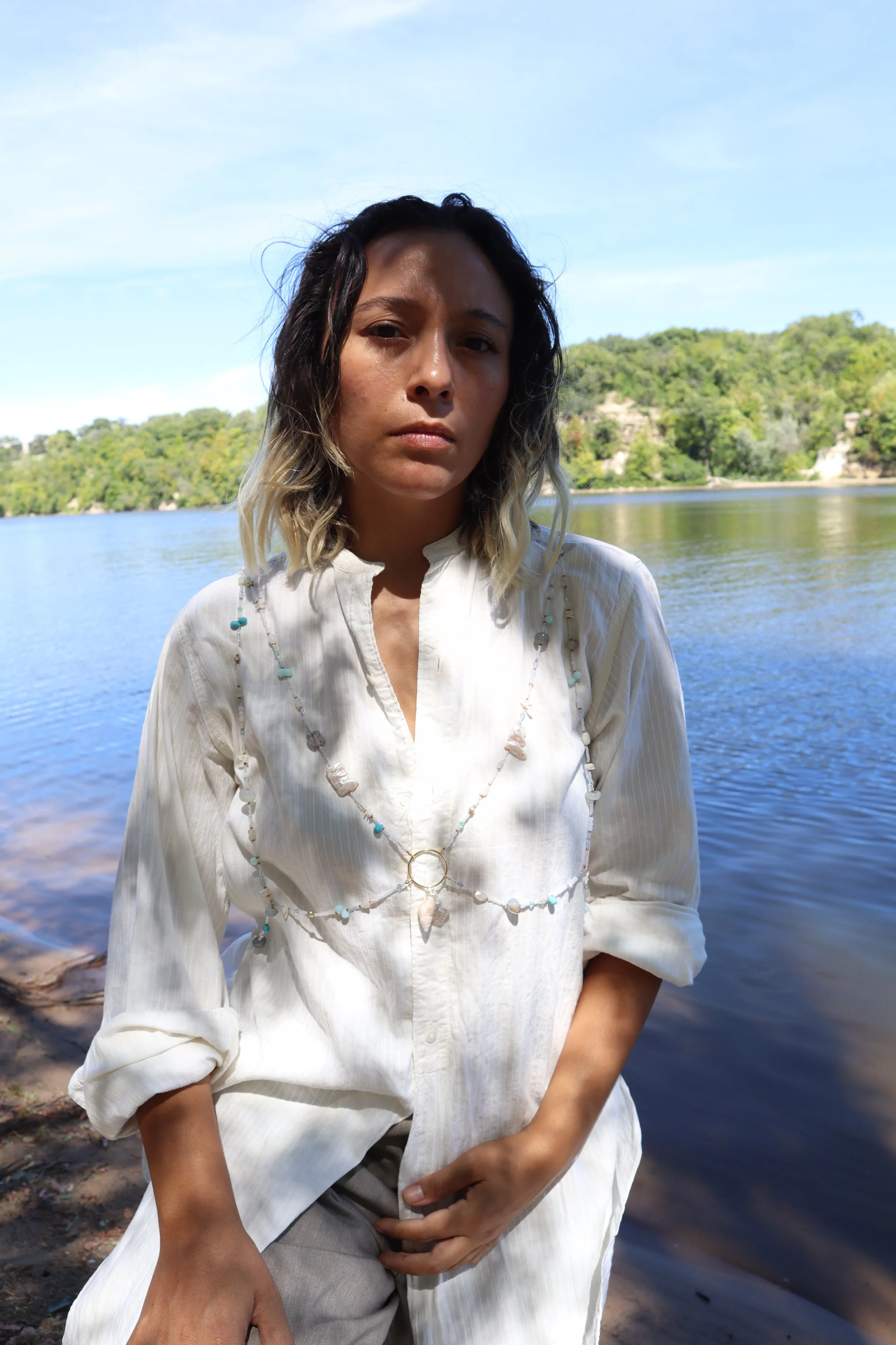 Beaded bralette harness, Ondine Collection 2023