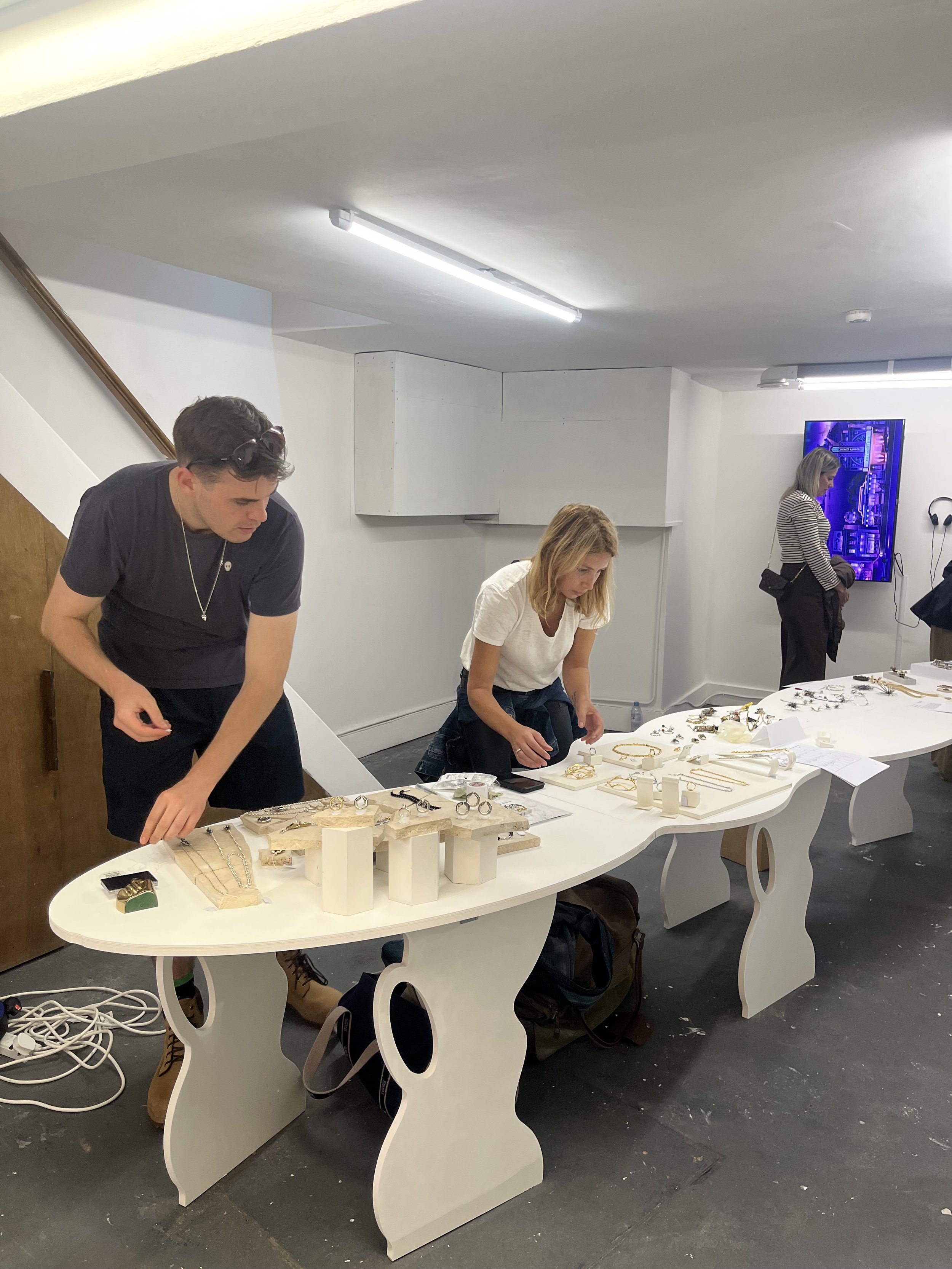 Ollie and Vero set up their jewelry on install day.jpeg