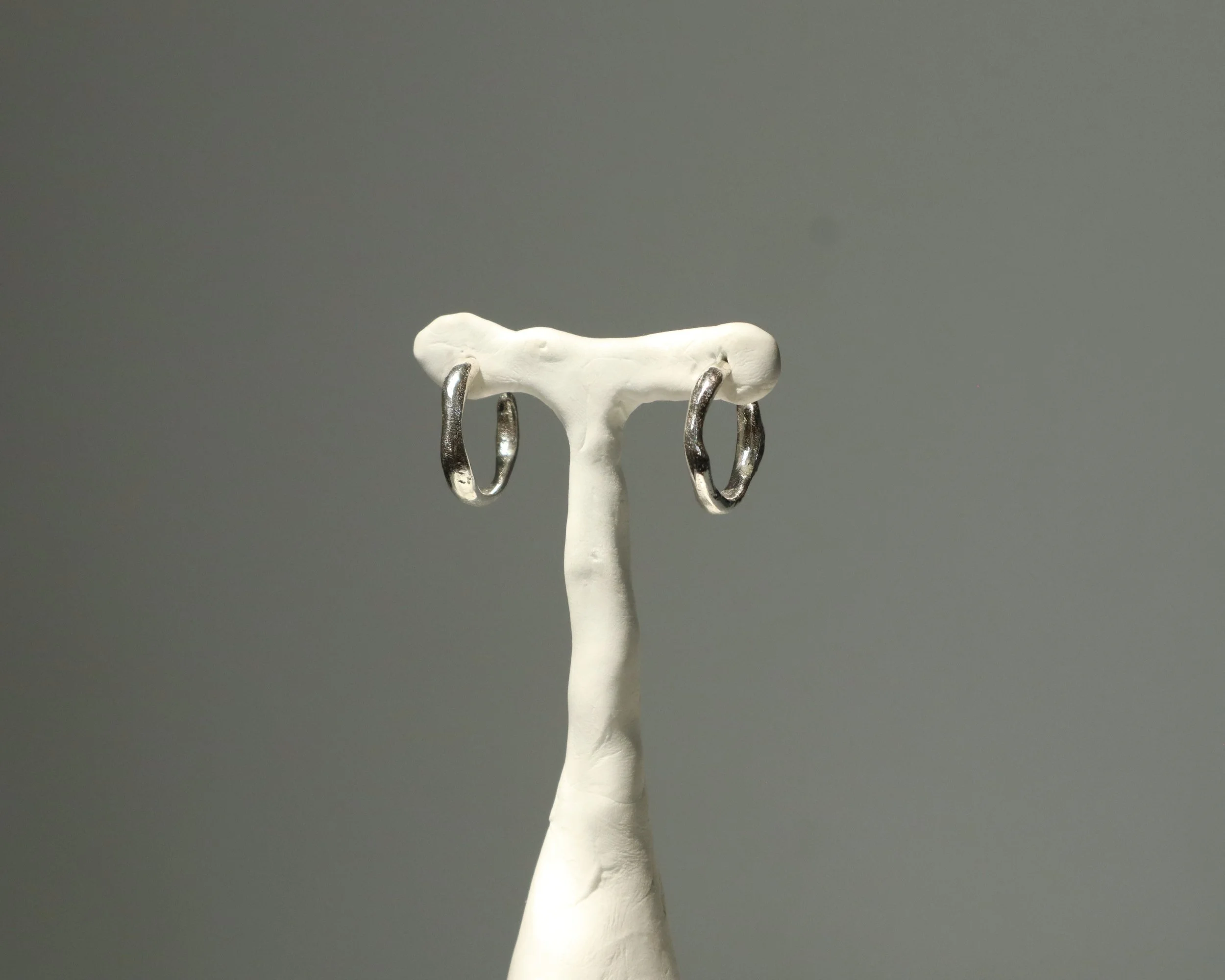 Sophie Kissin Jewelry sand cast hoops side angle.JPG