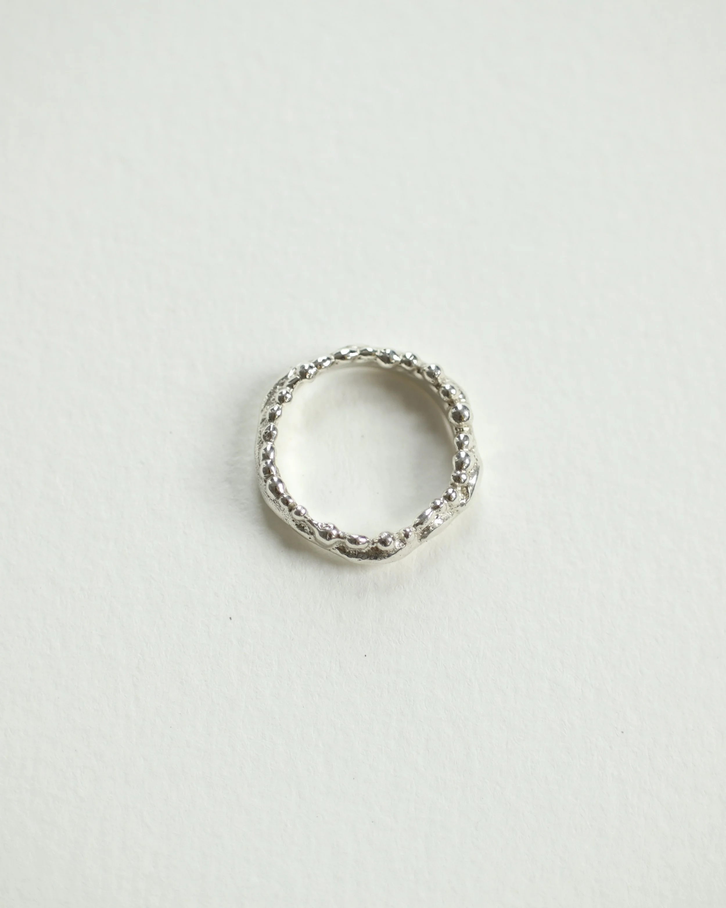 birdseye bubbly sand cast ring Sophie Kissin Jewelry.JPG