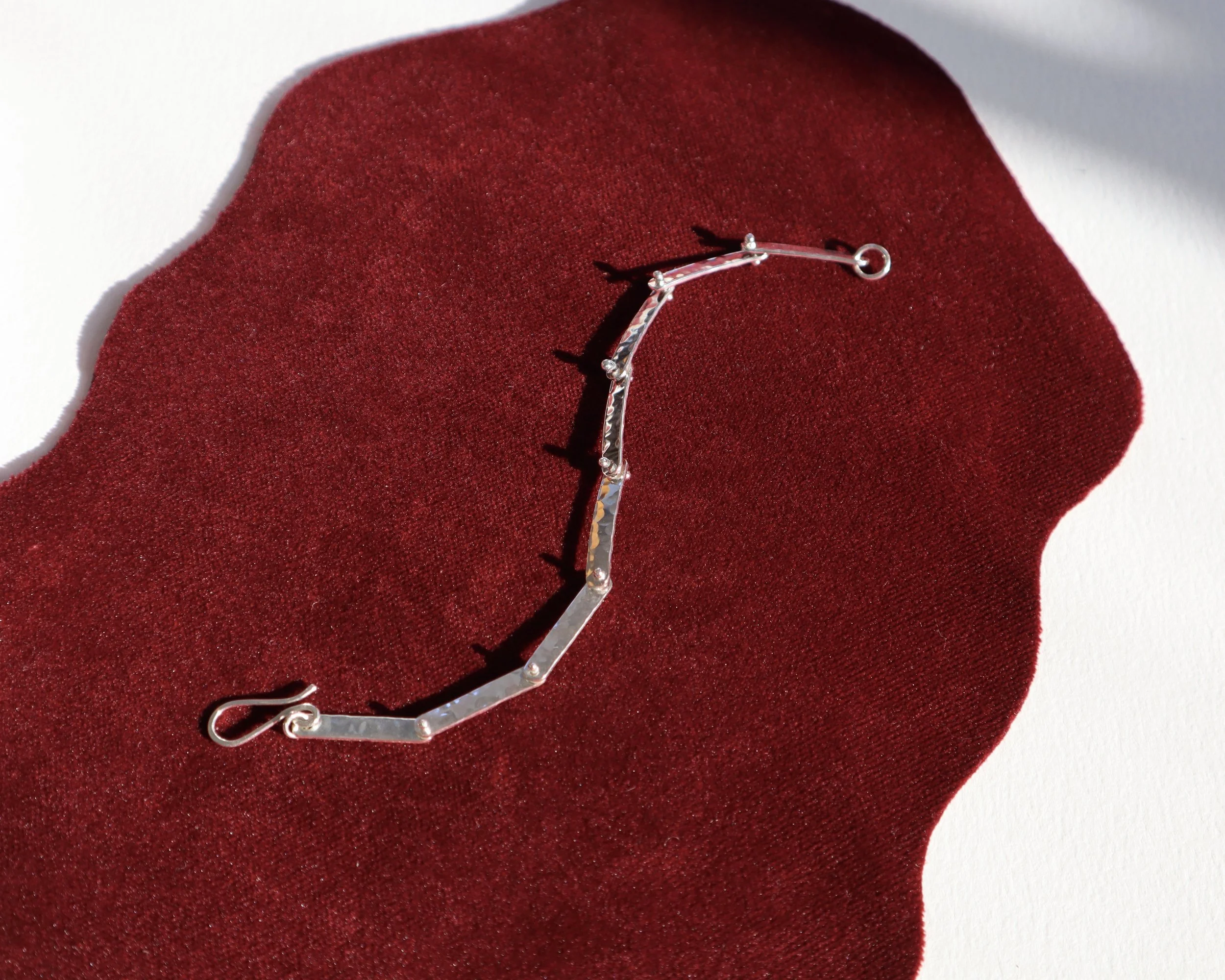 hammered silver link bracelet.JPG