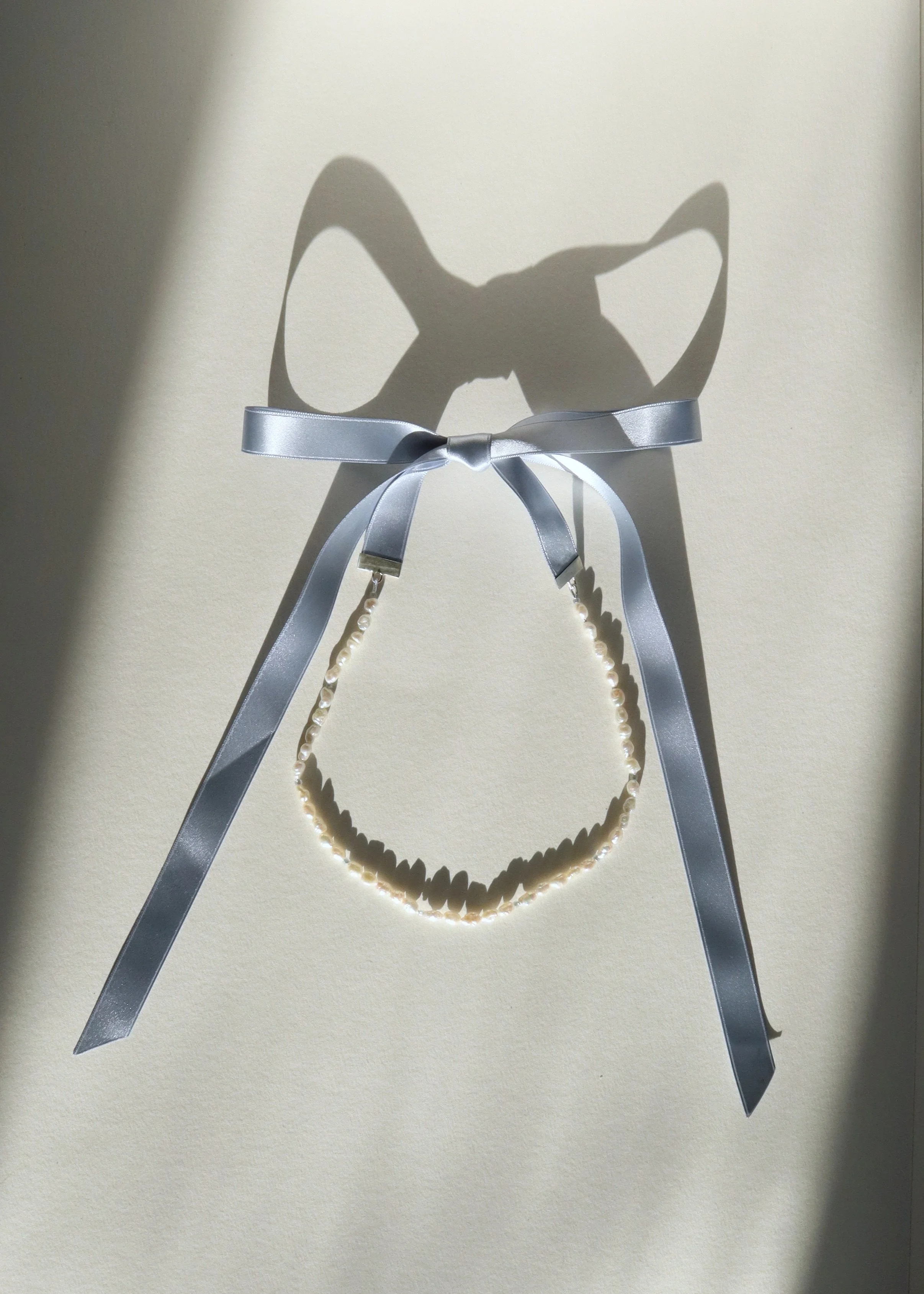 blue ribbon pearl choker Sophie Kissin Jewelry 1.JPG