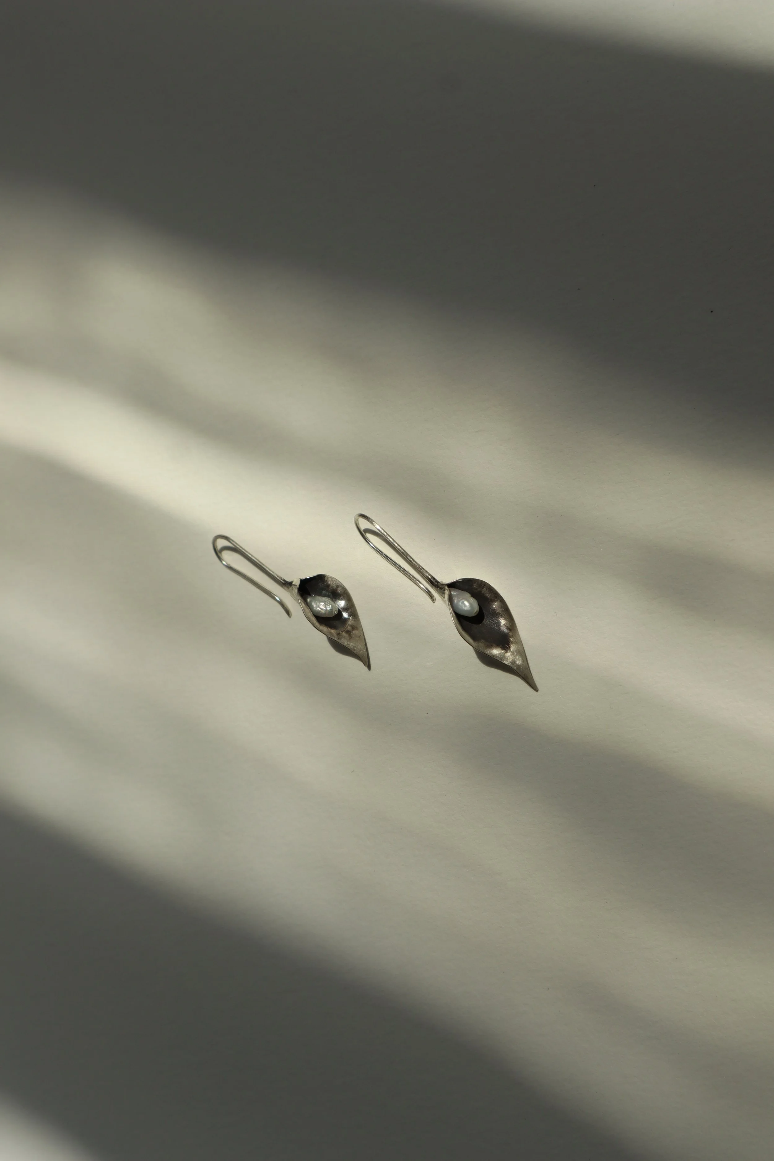 Silver Calla Lily Earrings
