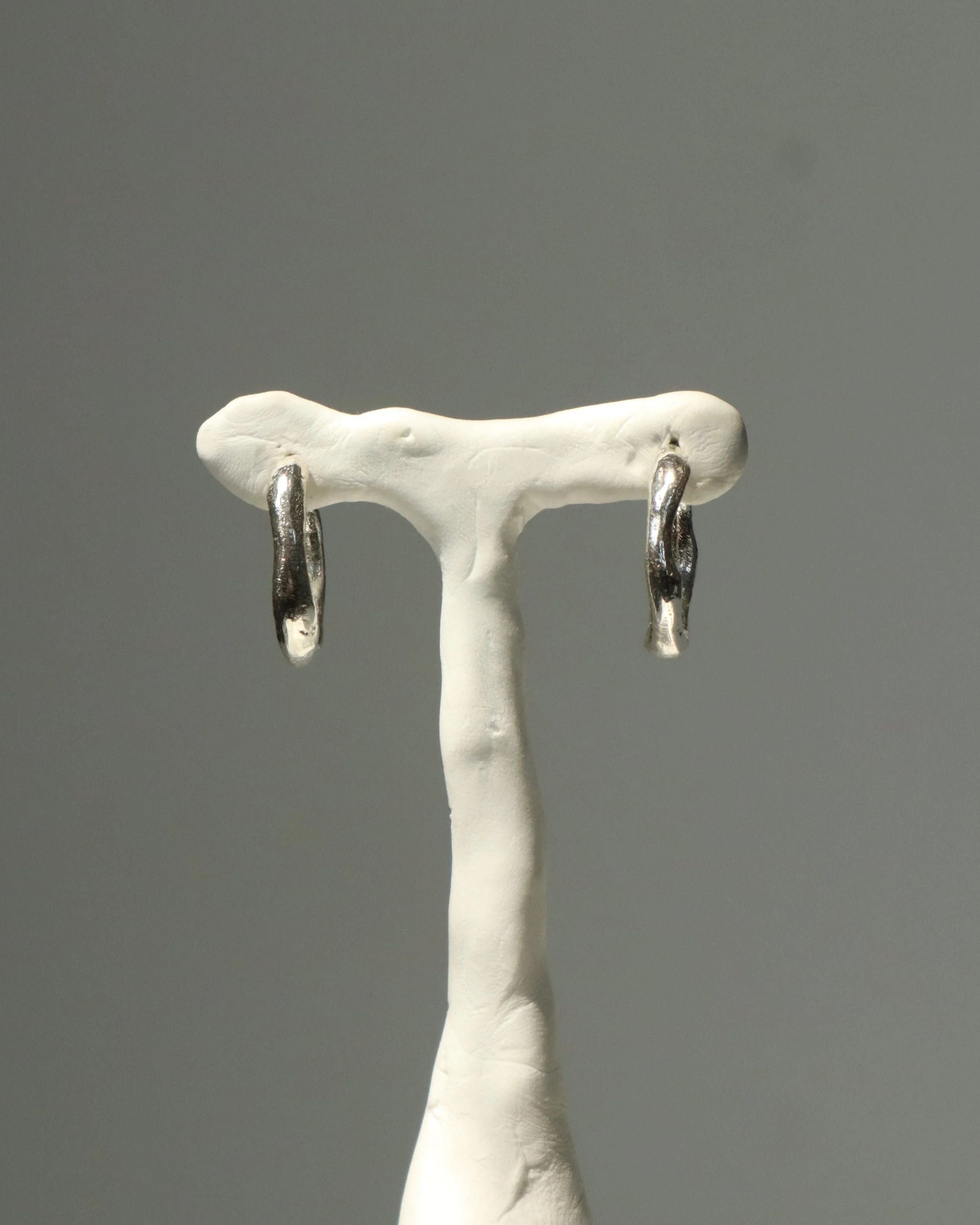 sand cast hoops straight on Sophie Kissin Jewelry.JPG