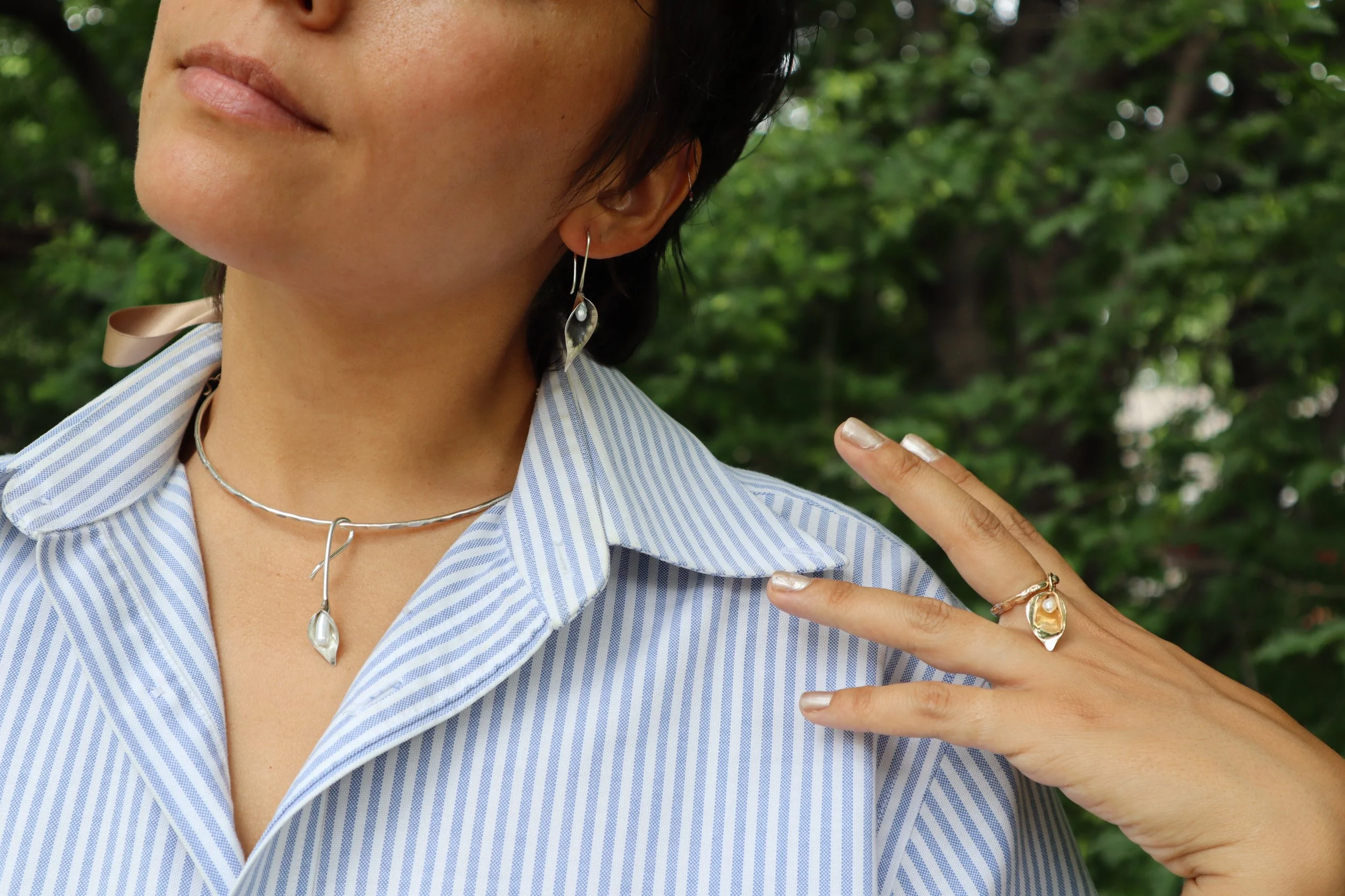 calla lily collar, ring and dangle.JPG