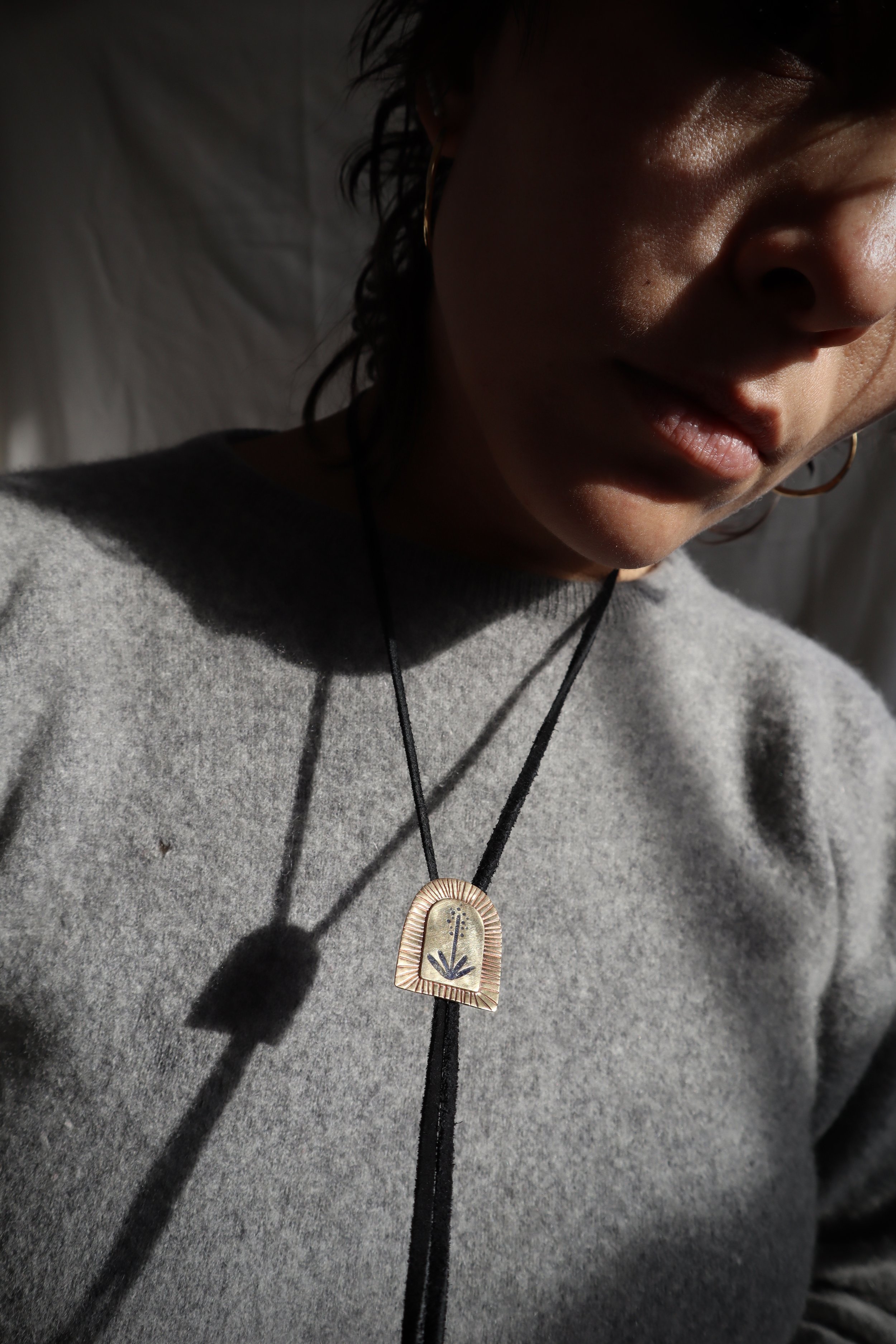 lapis lazuli inlay yucca bolo tie Sophie Kissin Jewelry 2.JPG