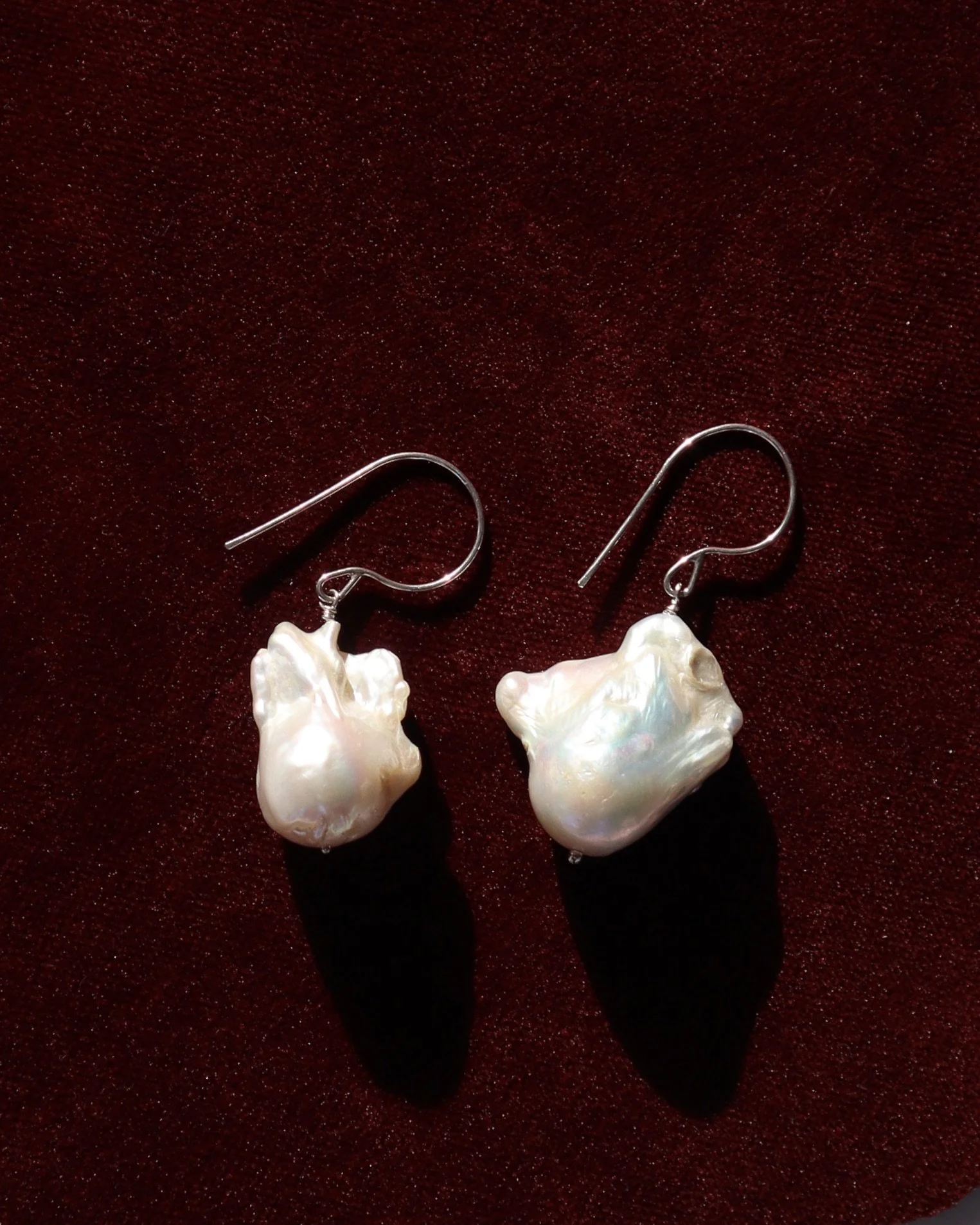'Fireball' Baroque Pearl Dangle Earrings