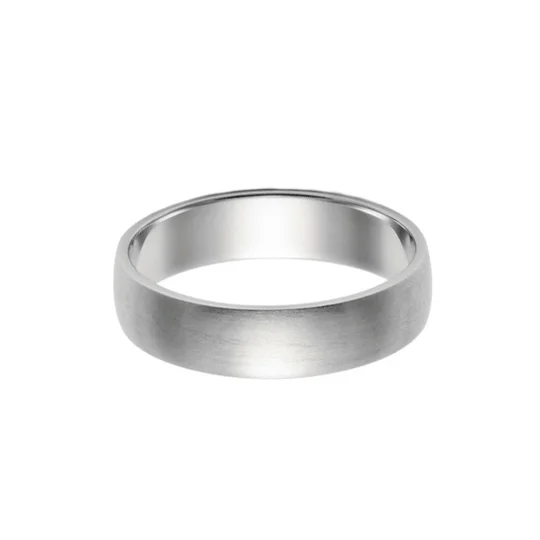 Men's Brushed Platinum 5mm