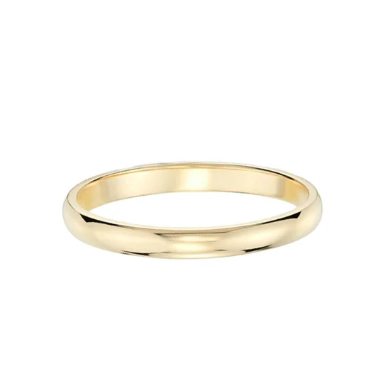 2mm Band in Yellow Gold