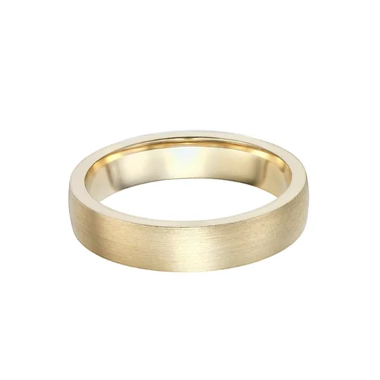 5mm Slight Dome Band in Yellow Gold