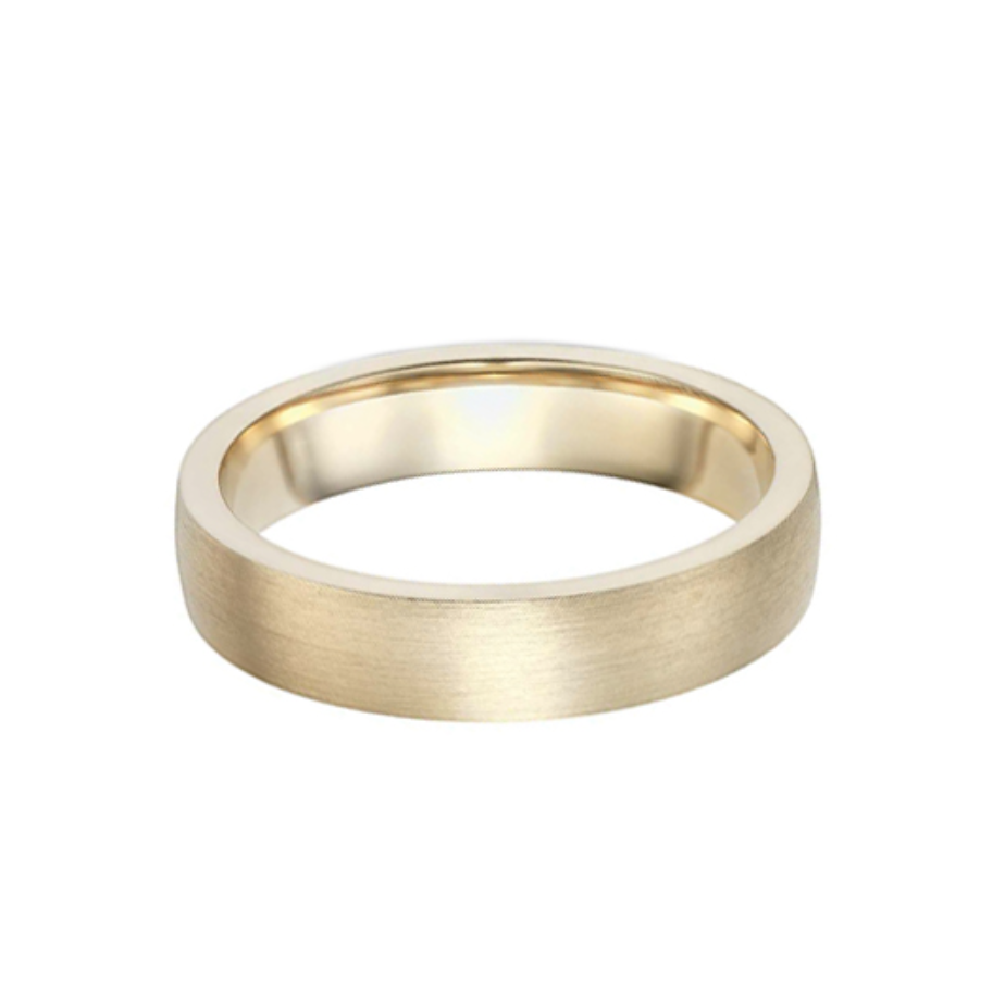 5mm Slight Dome Band In Yellow Gold
