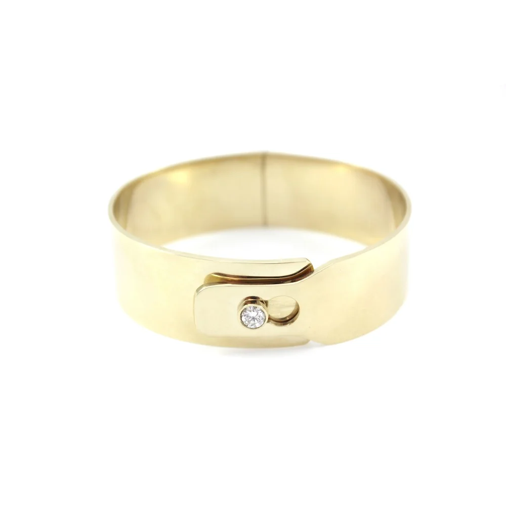 Industrial Diamond Button Cuff