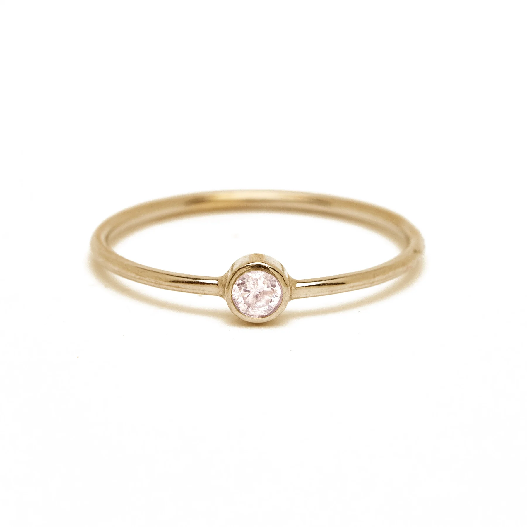 Simple Diamond Stacker Ring YG Front.jpg