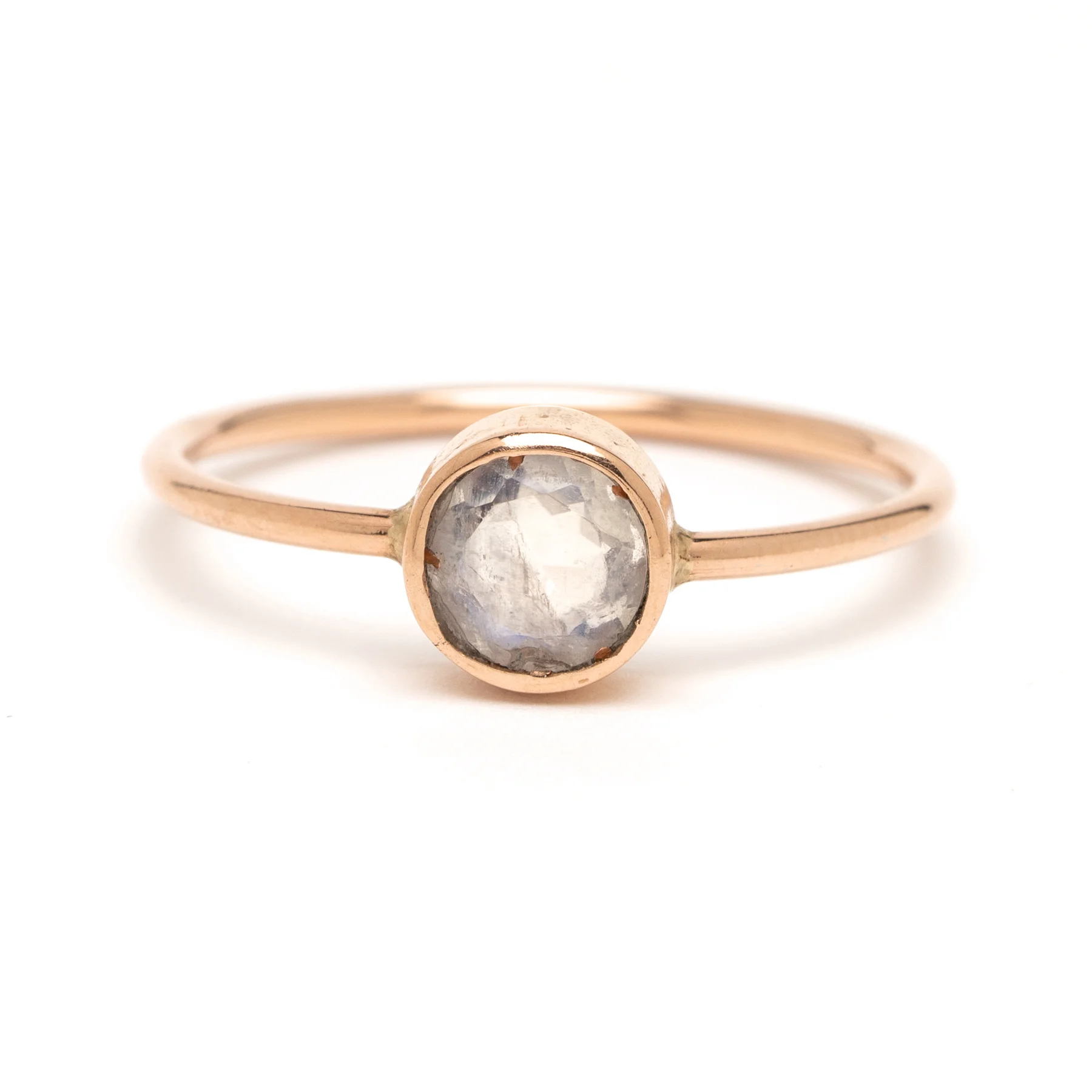 Faceted Moonstone On Thin Band