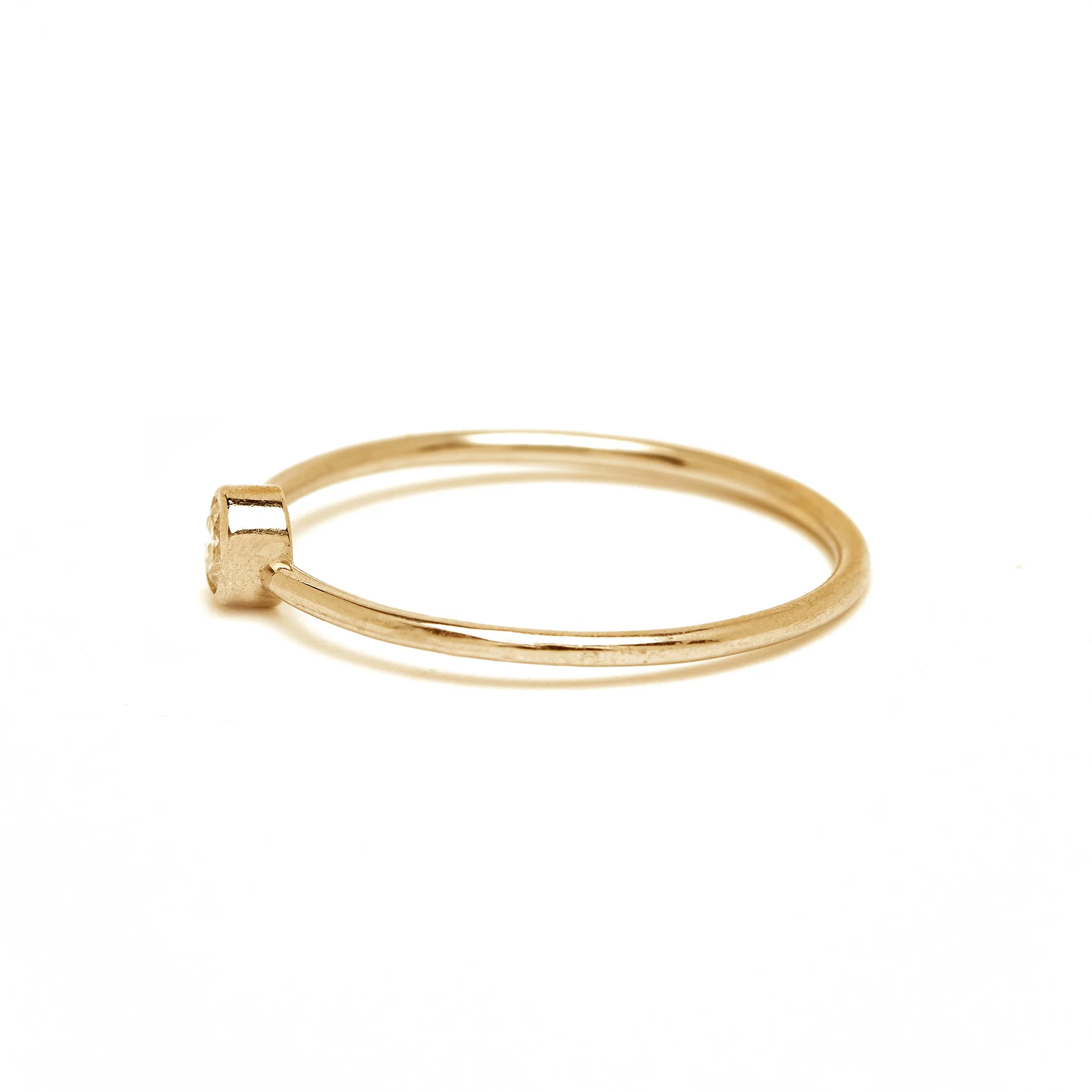 Simple Diamond Stacker Ring YG Side.jpg