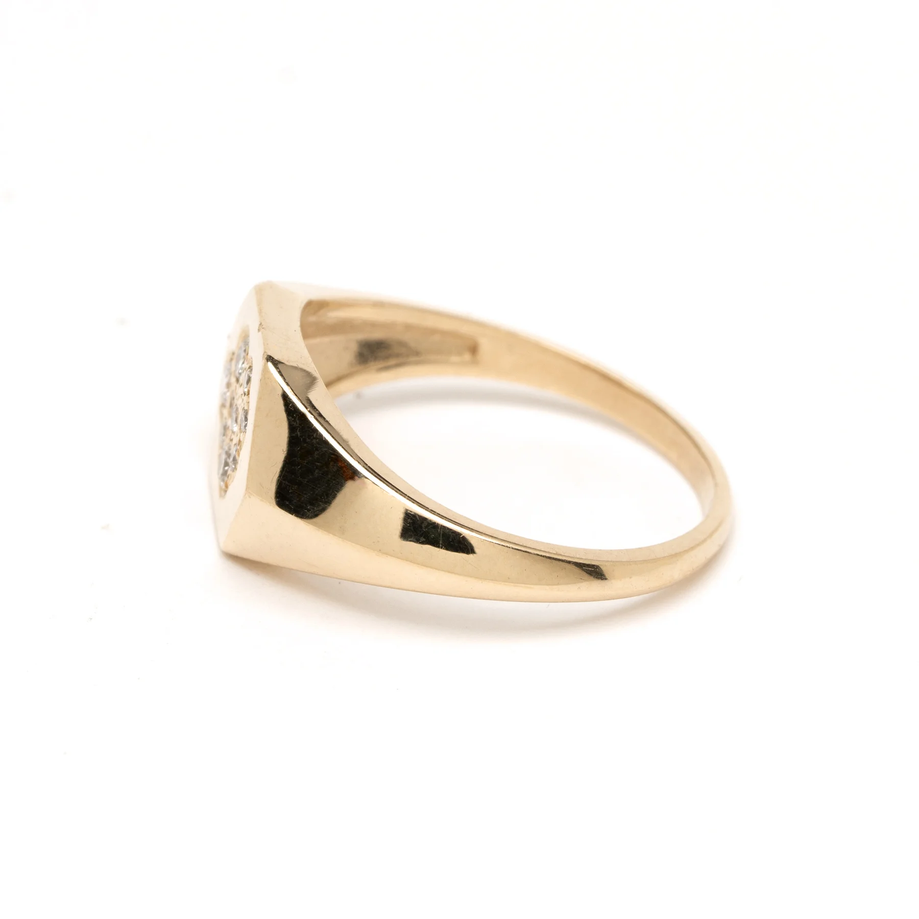 Cloud Signet Hexogonal Diamond Ring YG Side.jpg