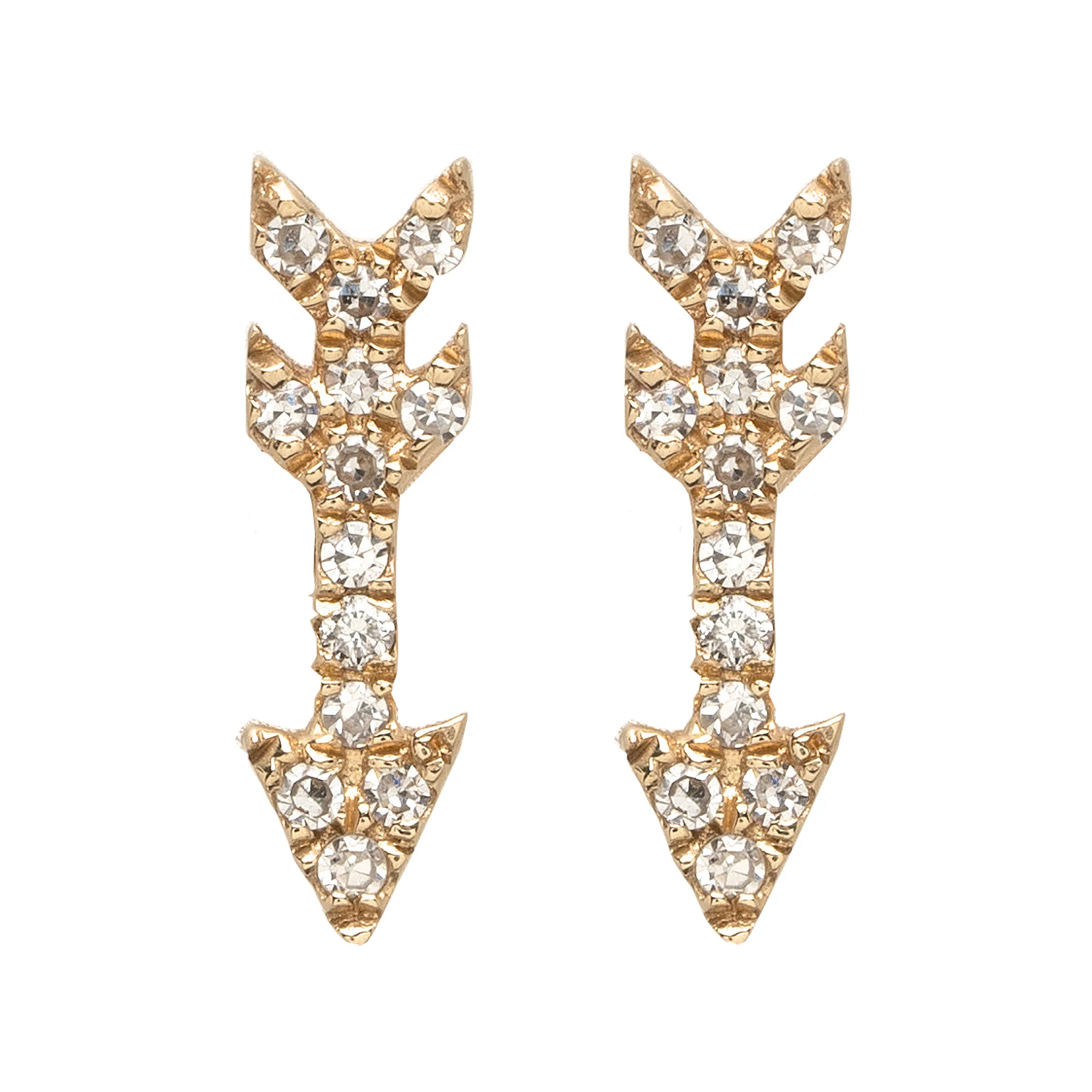 Diamond Arrow Stud Earrings