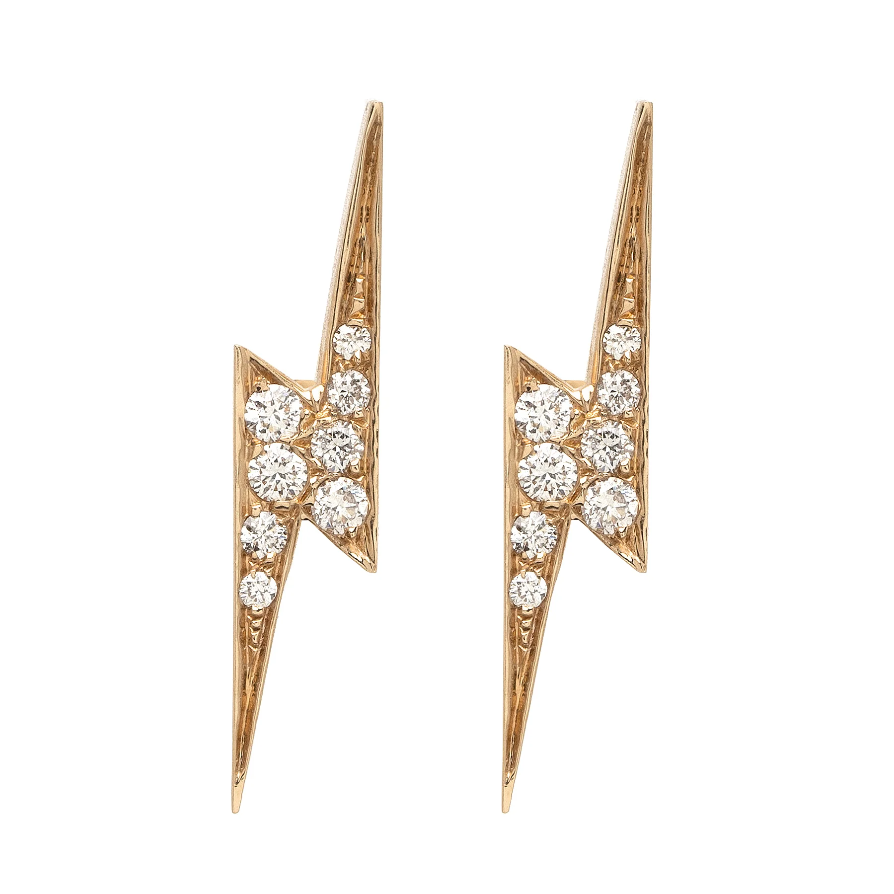 Diamond Lightning Bolt Studs