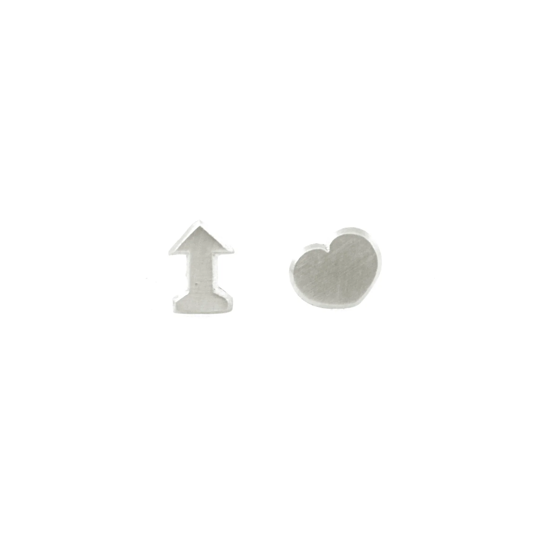 Chalk Heart + Arrow Studs