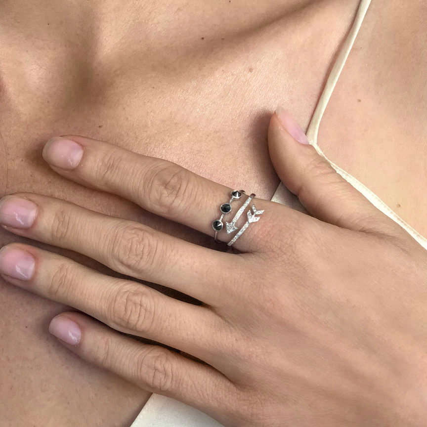 Arrow Pave Ring WG Black Diamond Spike Ring WG.JPG