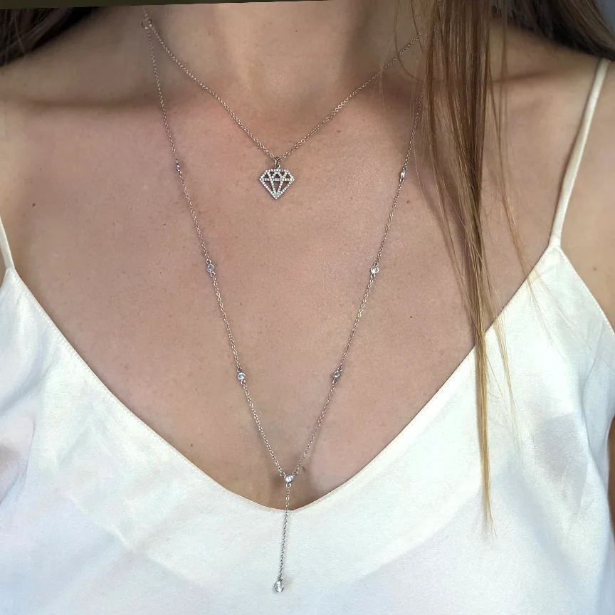 Diamond Silhouette Necklace Diamond Y Necklace.JPG
