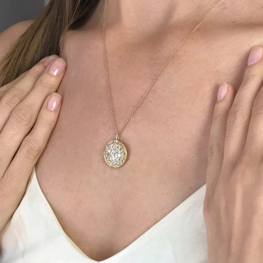 Diamond Pave Celestial Target Disc Necklace Large YG.JPG