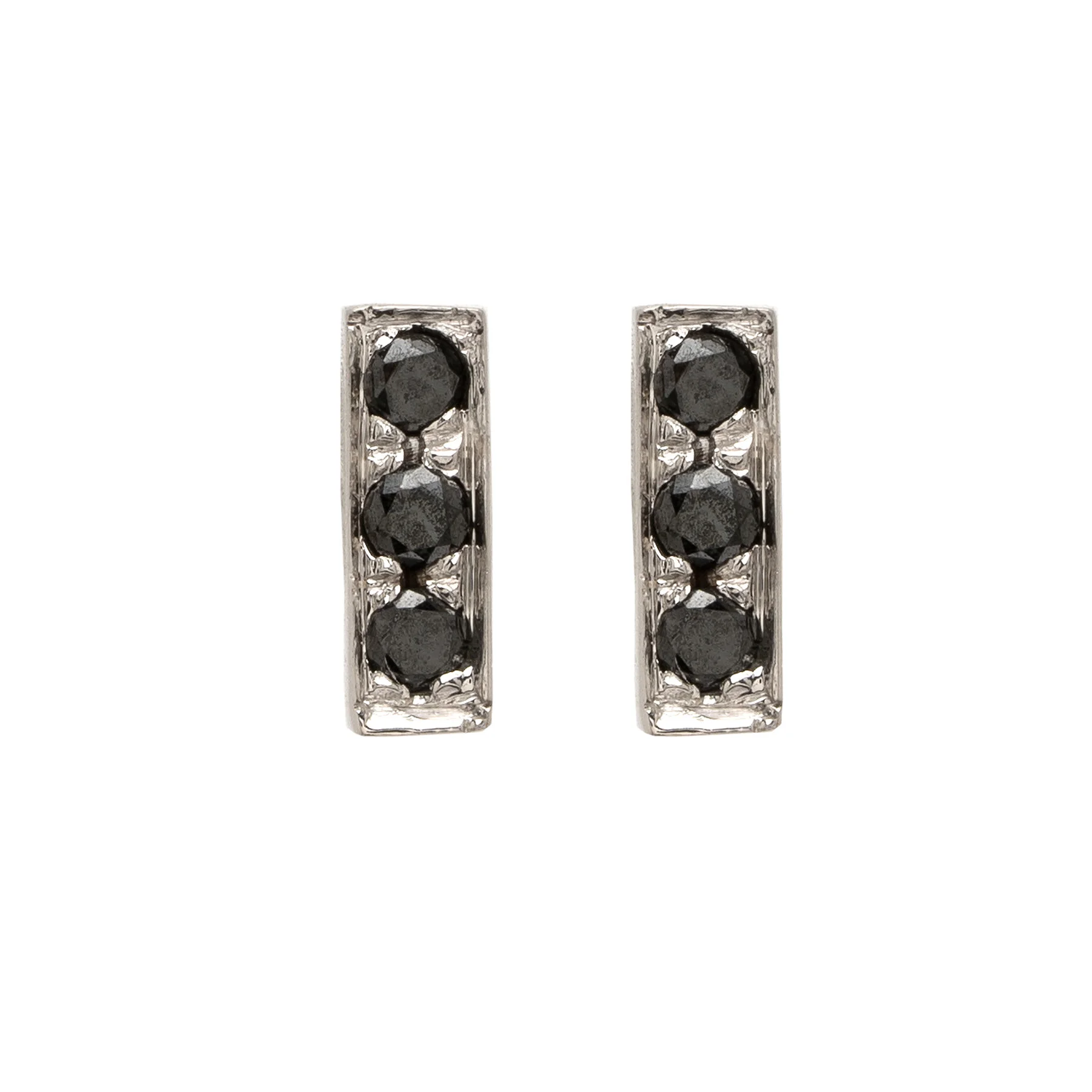 SOLD. Black Diamond Line Studs