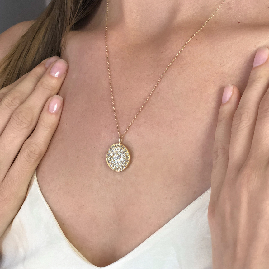 Diamond Pave Celestial Target Disc Necklace Large YG.JPG