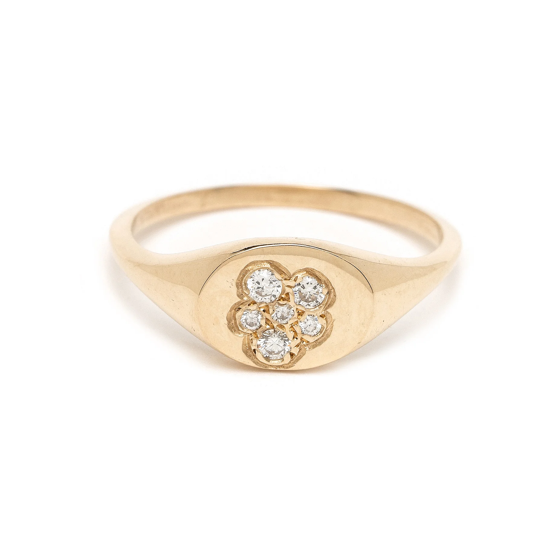 Single Diamond Cloud Signet