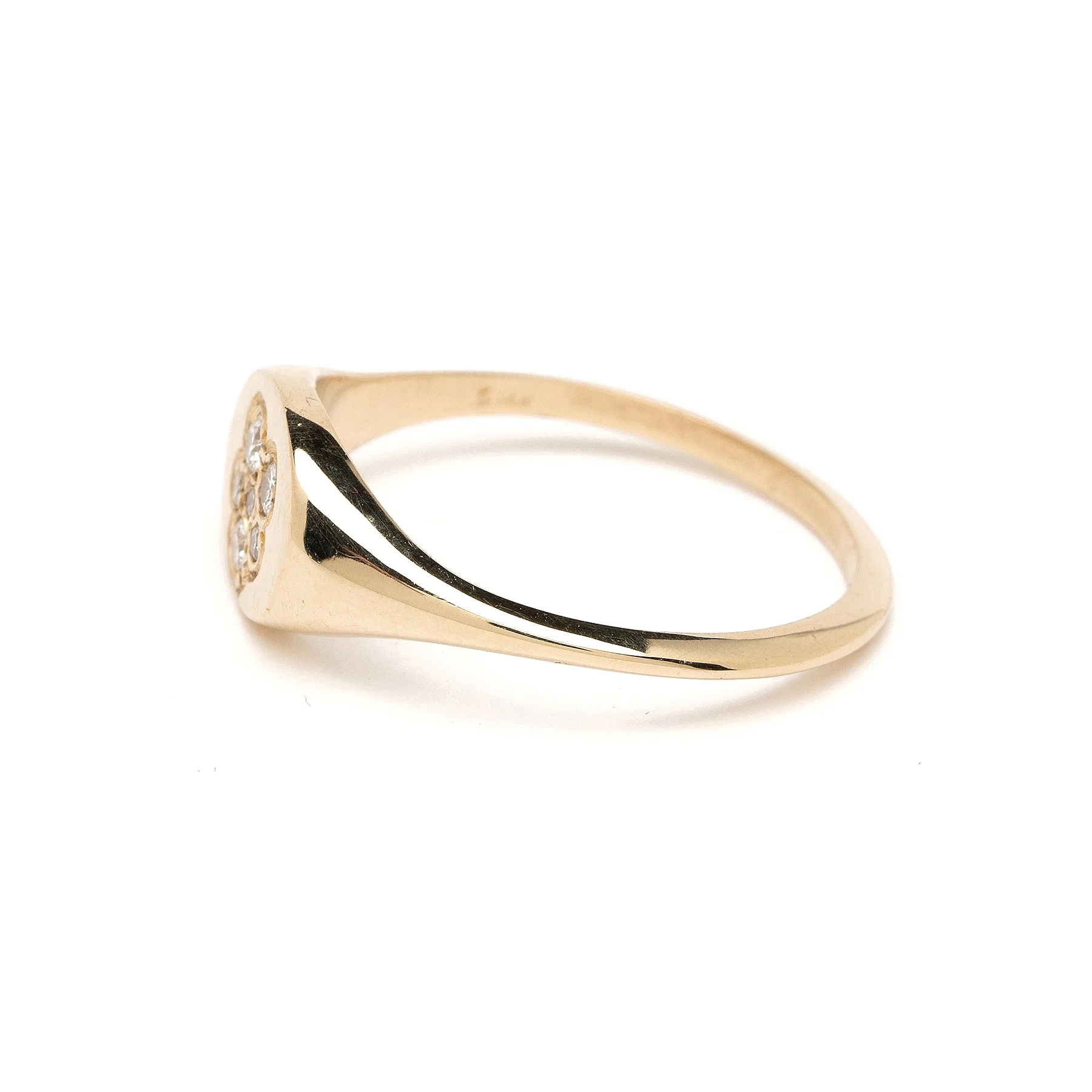Cloud Signet Single Cloud XSmall Diamond Ring YG Side.jpg