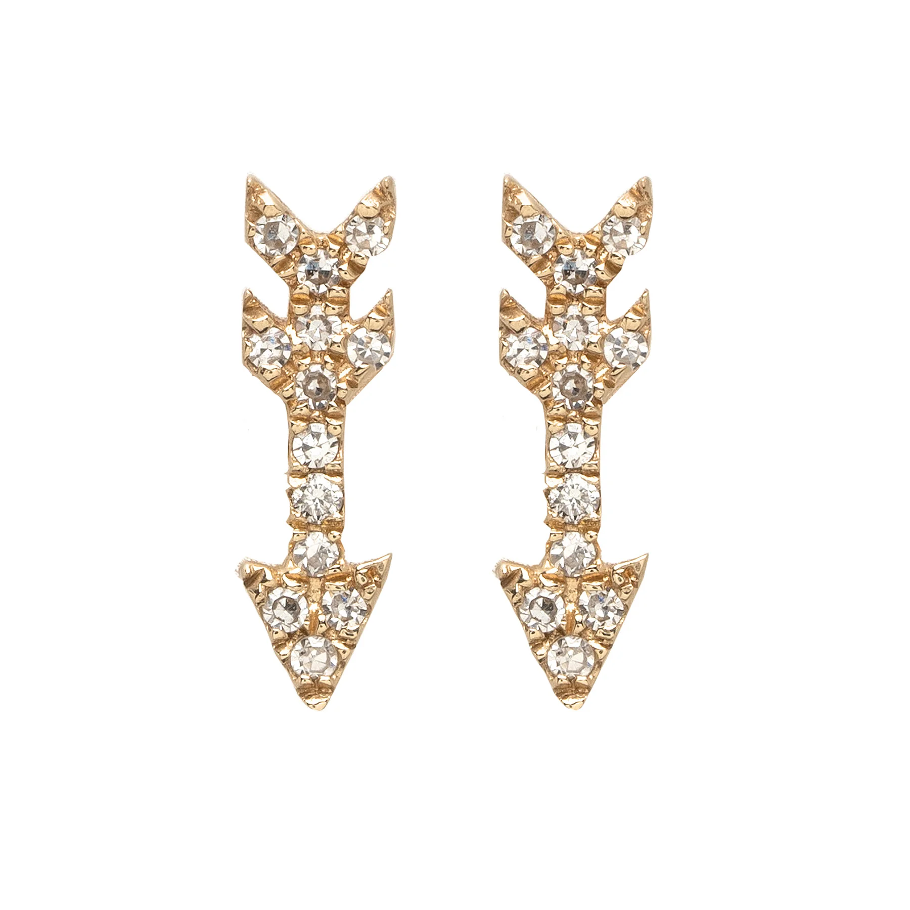 Diamond Arrow Stud Earrings
