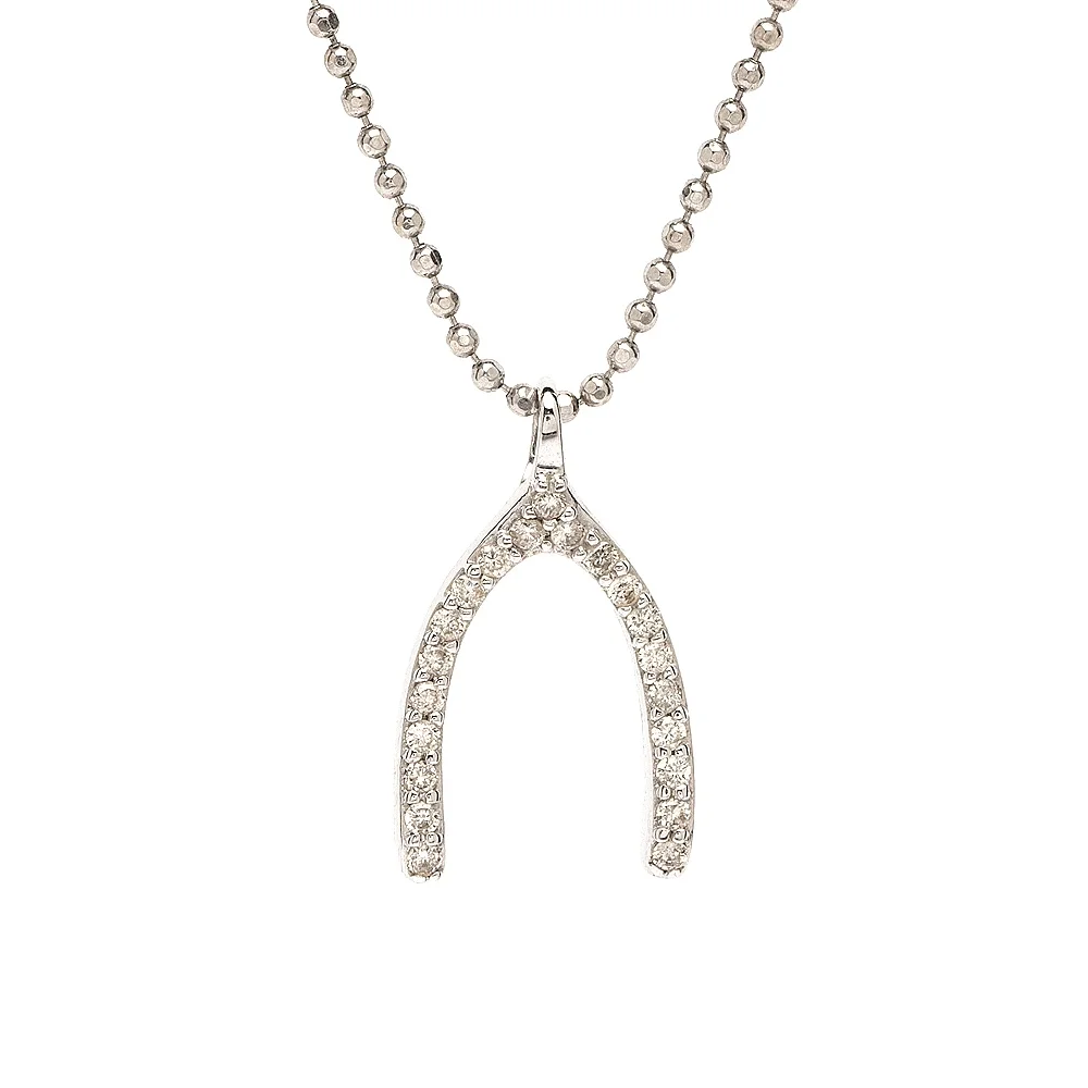 Diamond Wishbone Necklace