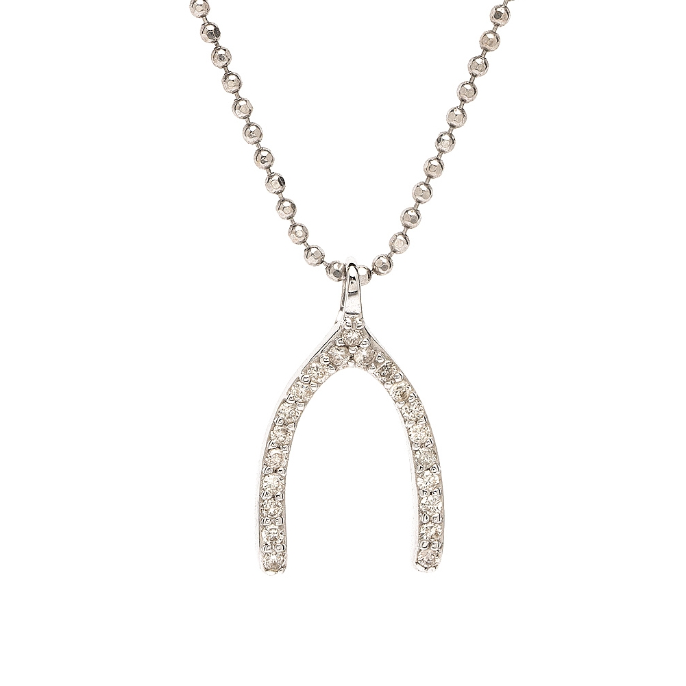 Diamond Wishbone Necklace