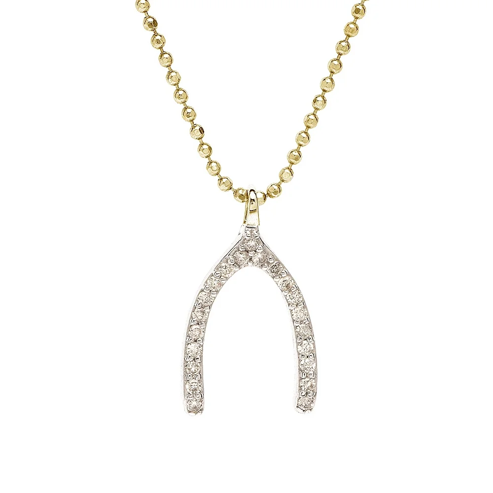 Diamond Wishbone Necklace
