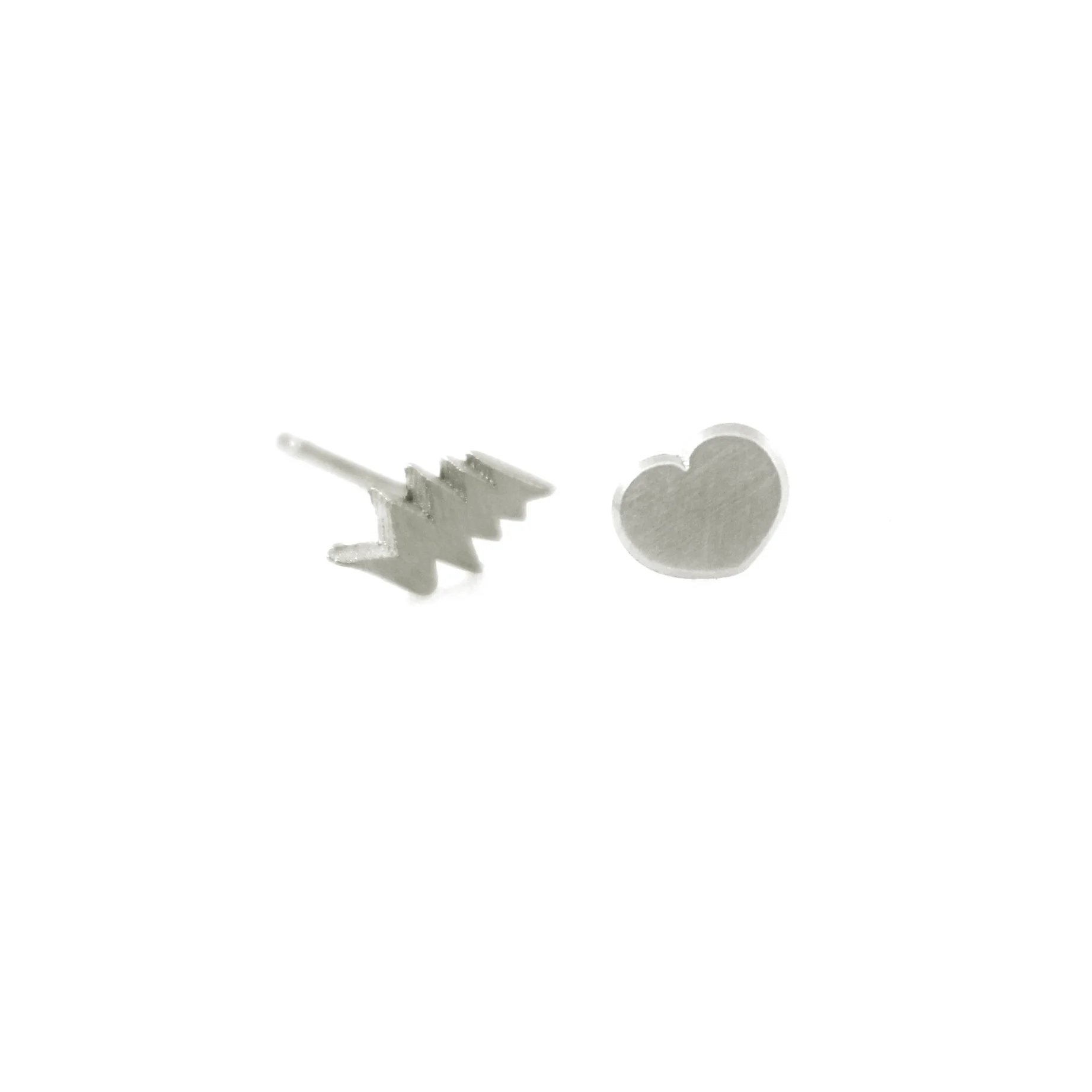 Chalk Heart + Lightning Studs