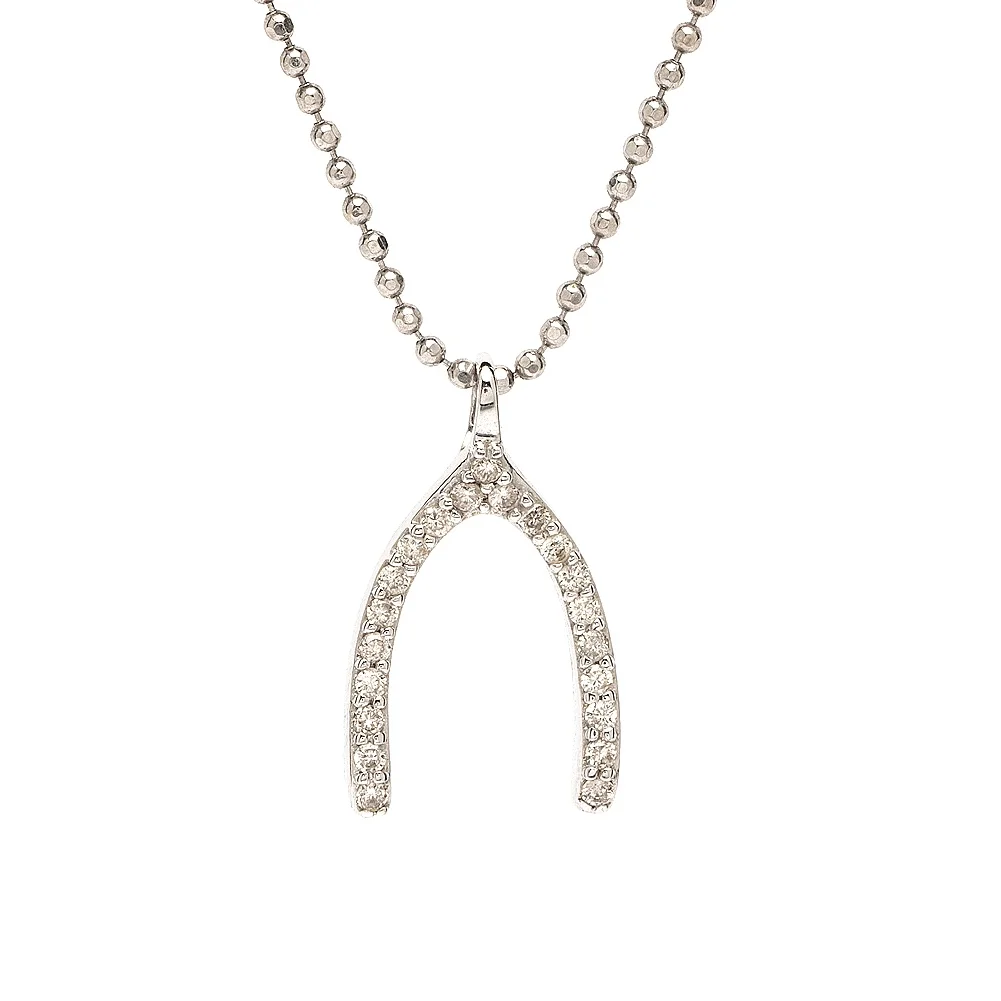 Diamond Wishbone Necklace
