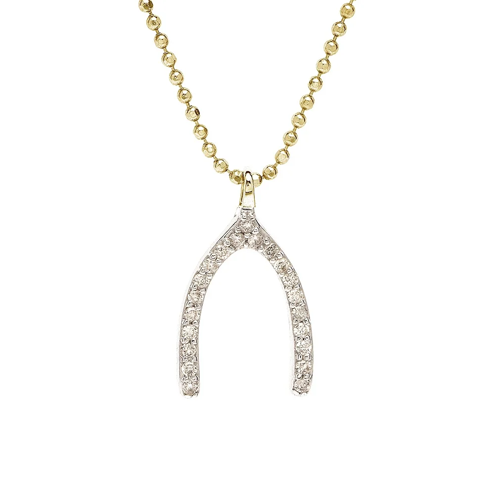 Diamond Wishbone Necklace