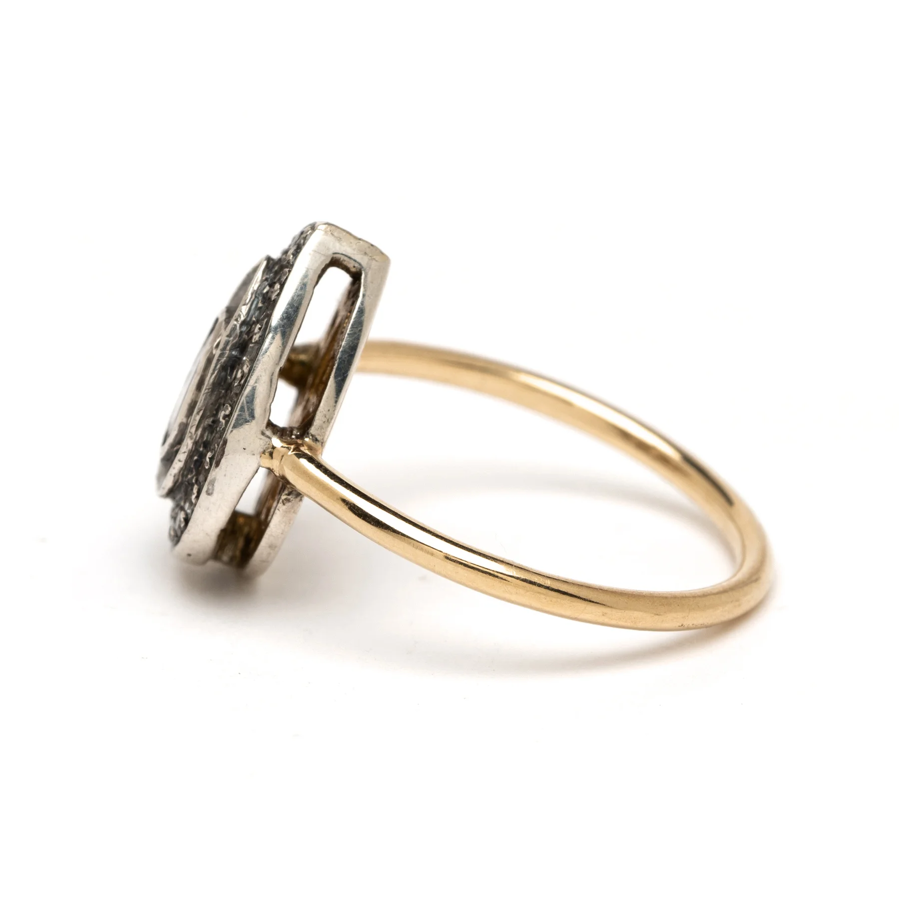 Rose Cut Diamond Pear Ring Side.jpg