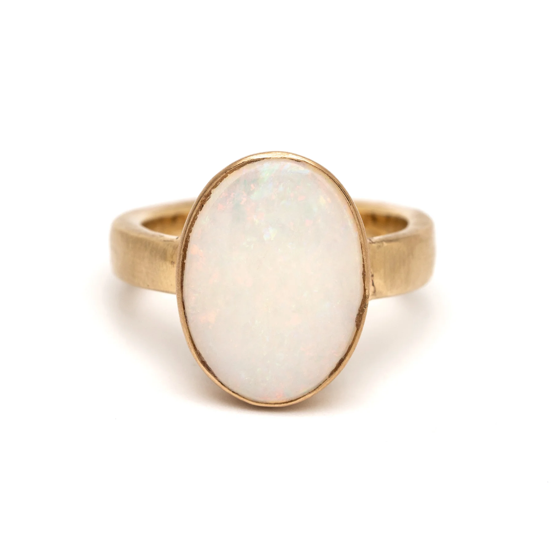 White Opal Ring