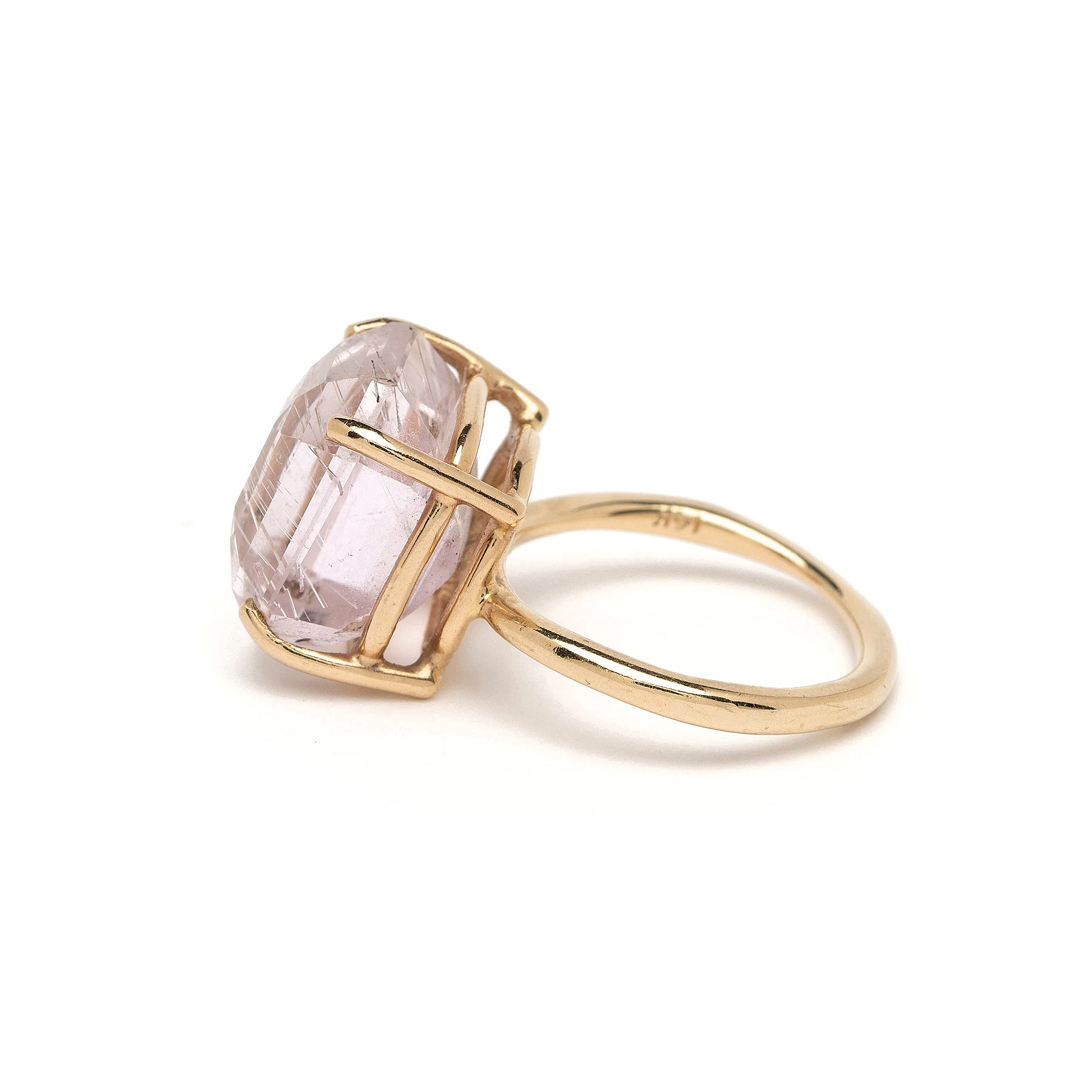 Pink Rutilated Quartz 4 Prong YG Ring Side.jpg