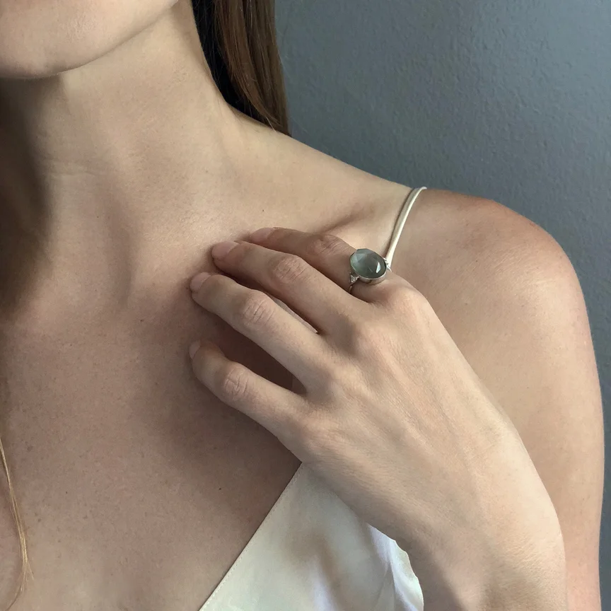 Faceted Moonstone Trillion Diamond Ring.JPG