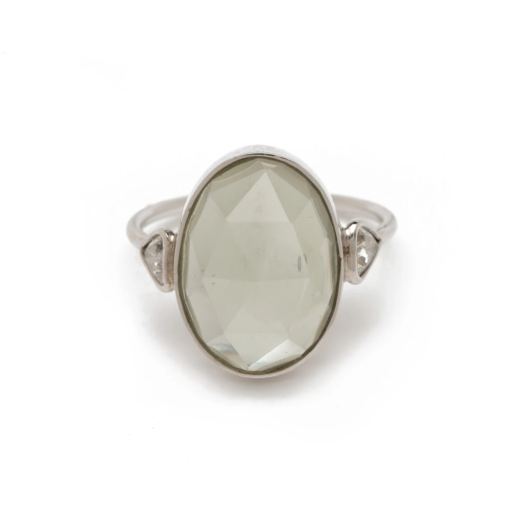 Moonstone Faceted Trillion Diamond WG Ring Front.jpg