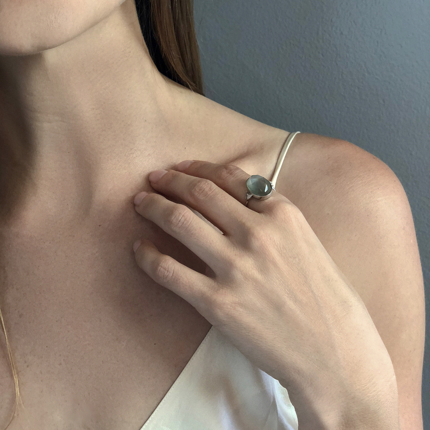 Faceted Moonstone Trillion Diamond Ring.JPG